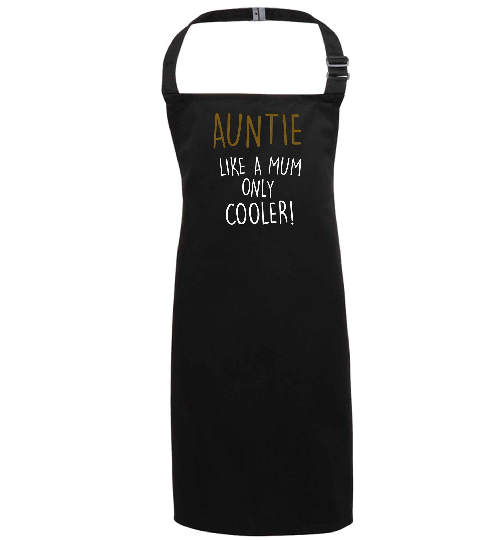 Auntie like a mum only cooler black apron 7-10 years