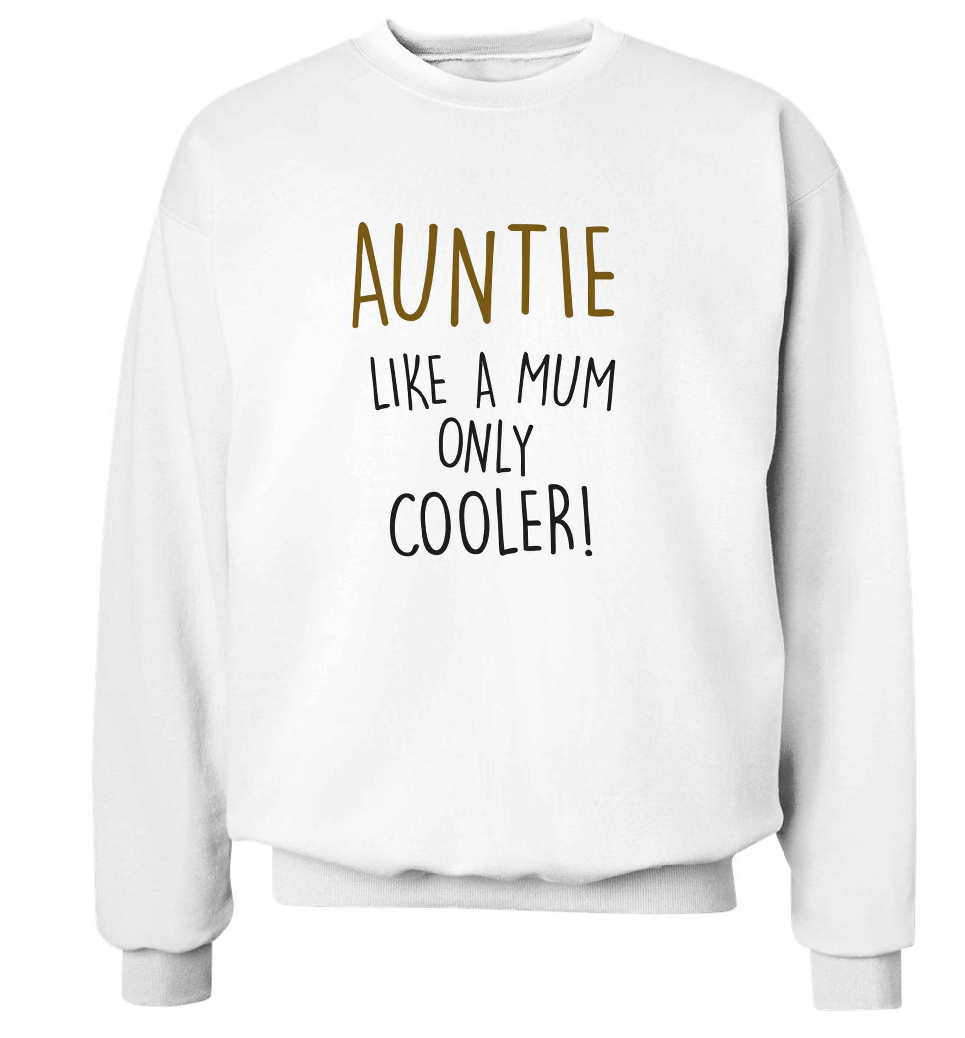 Auntie like a mum only cooler adult's unisex white sweater 2XL