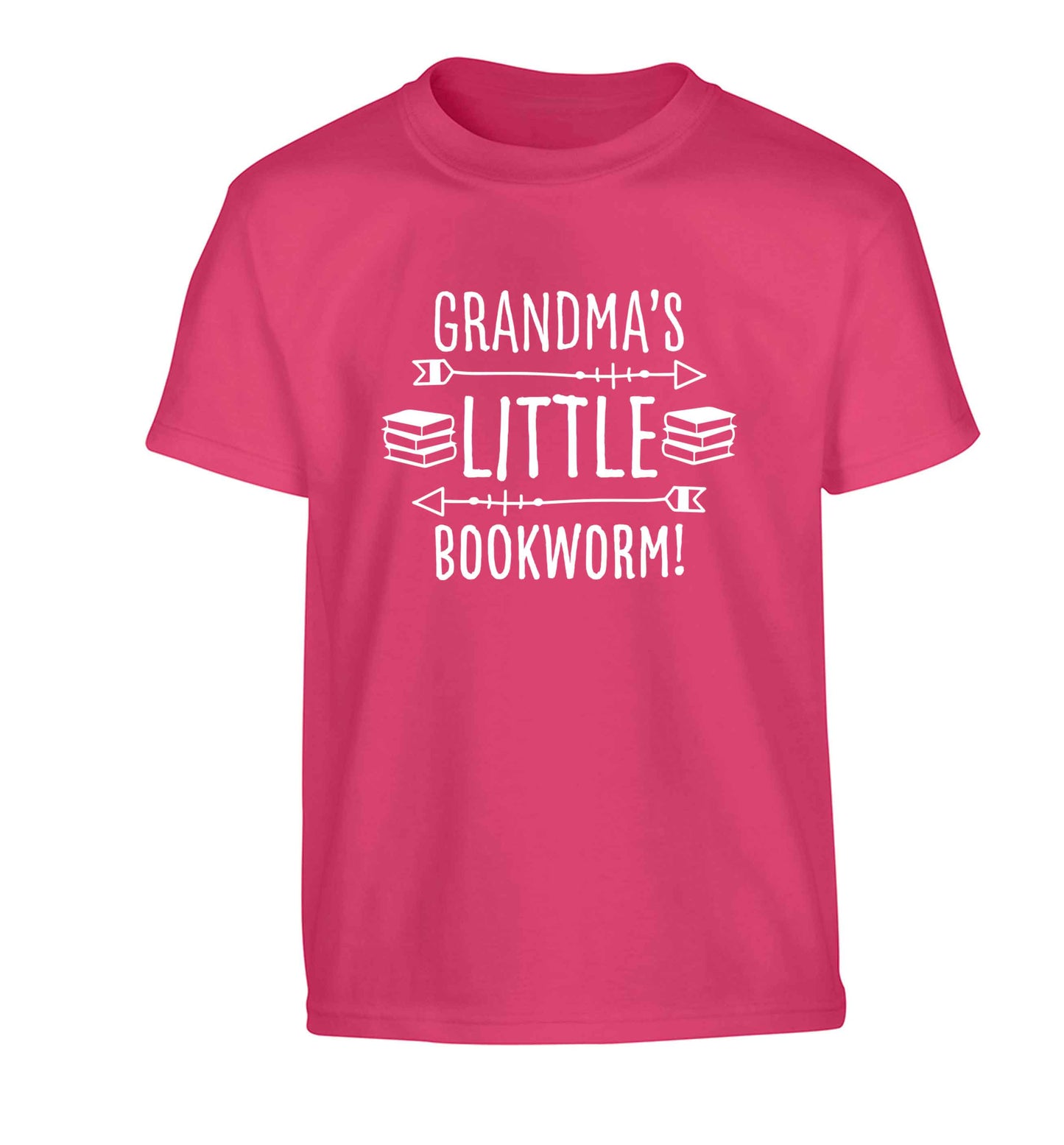 Grandma's little bookworm Children's pink Tshirt 12-13 Years