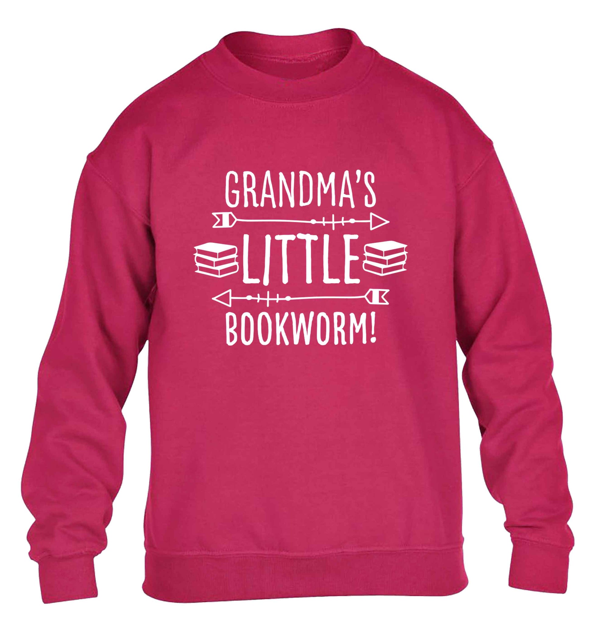 Grandma's little bookworm children's pink sweater 12-13 Years