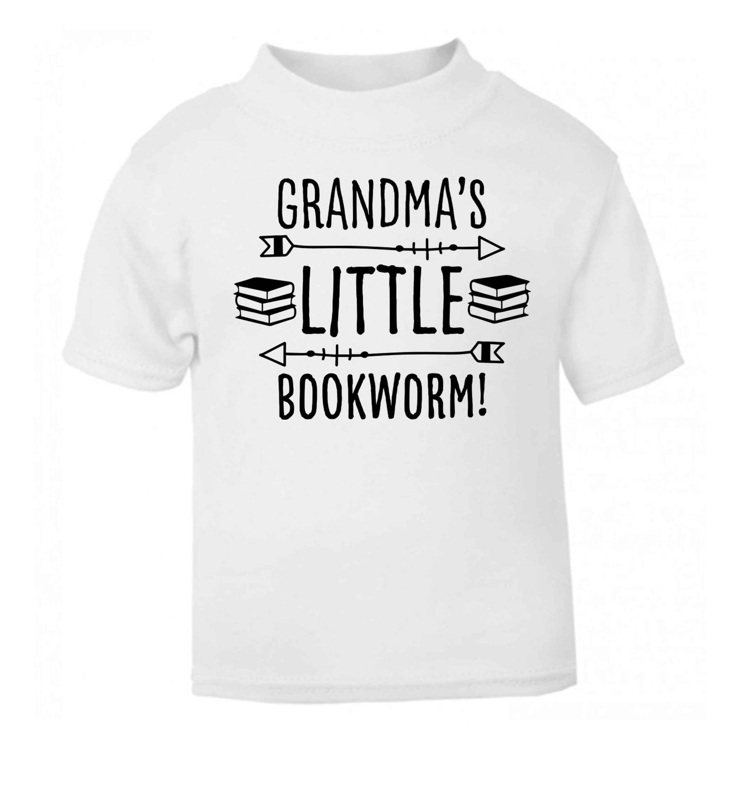 Grandma's little bookworm white baby toddler Tshirt 2 Years