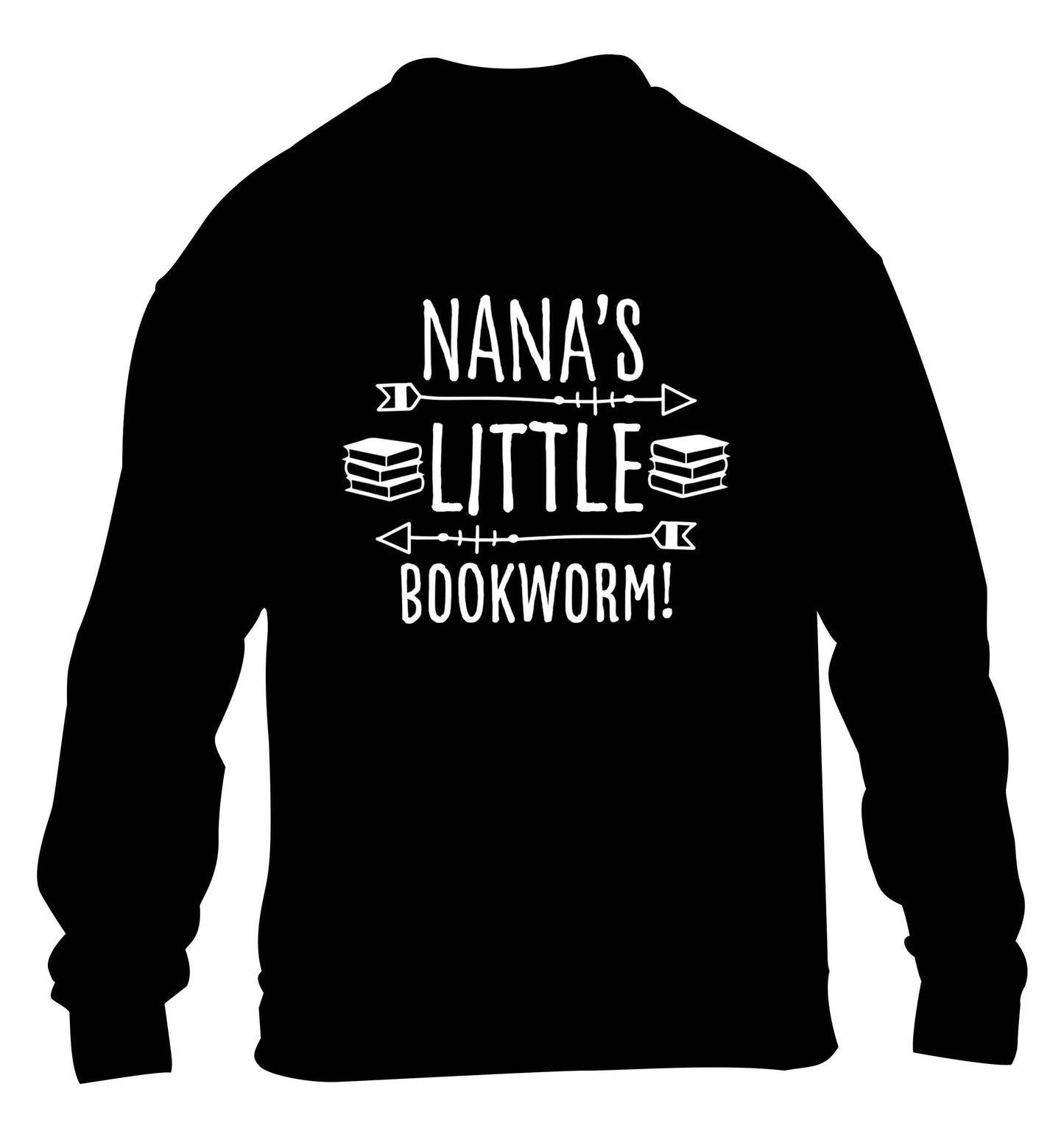 Nana's little bookworm children's black sweater 12-13 Years
