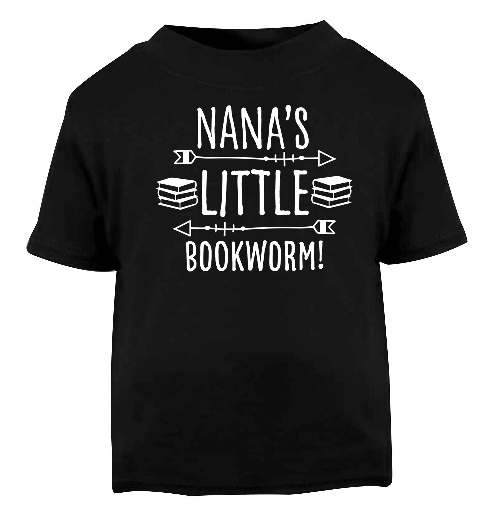 Nana's little bookworm Black baby toddler Tshirt 2 years