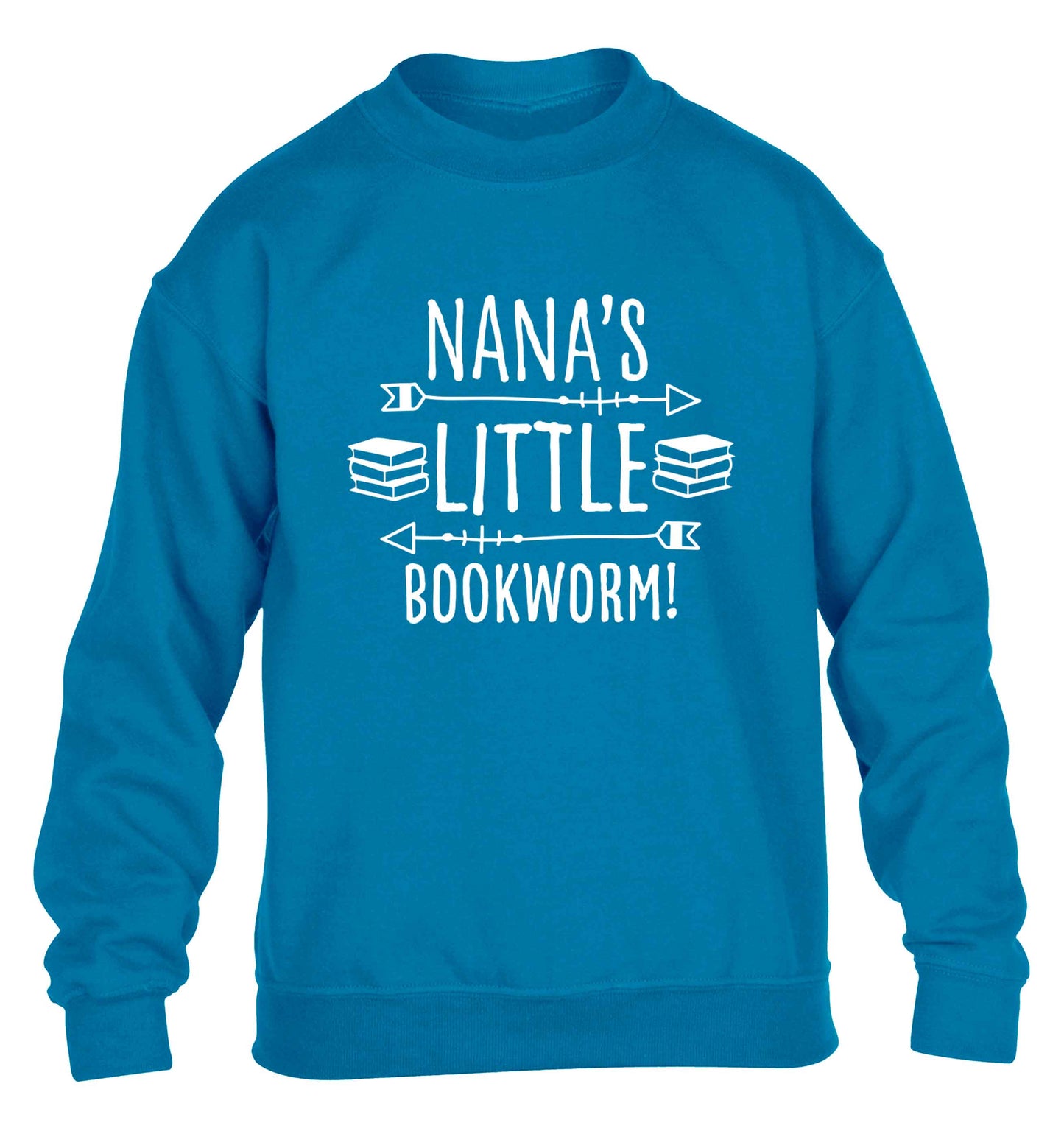 Nana's little bookworm children's blue sweater 12-13 Years