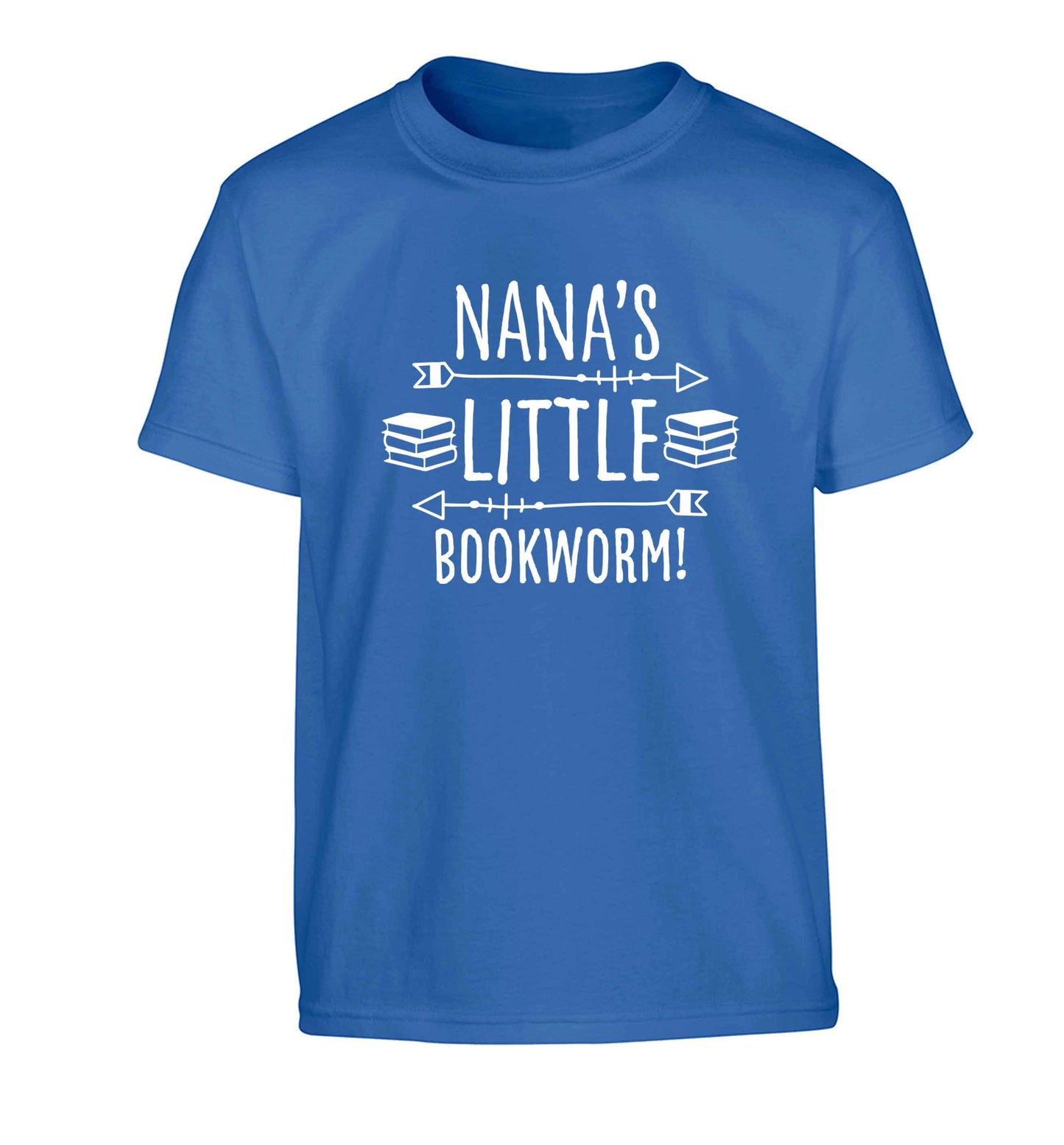 Nana's little bookworm Children's blue Tshirt 12-13 Years