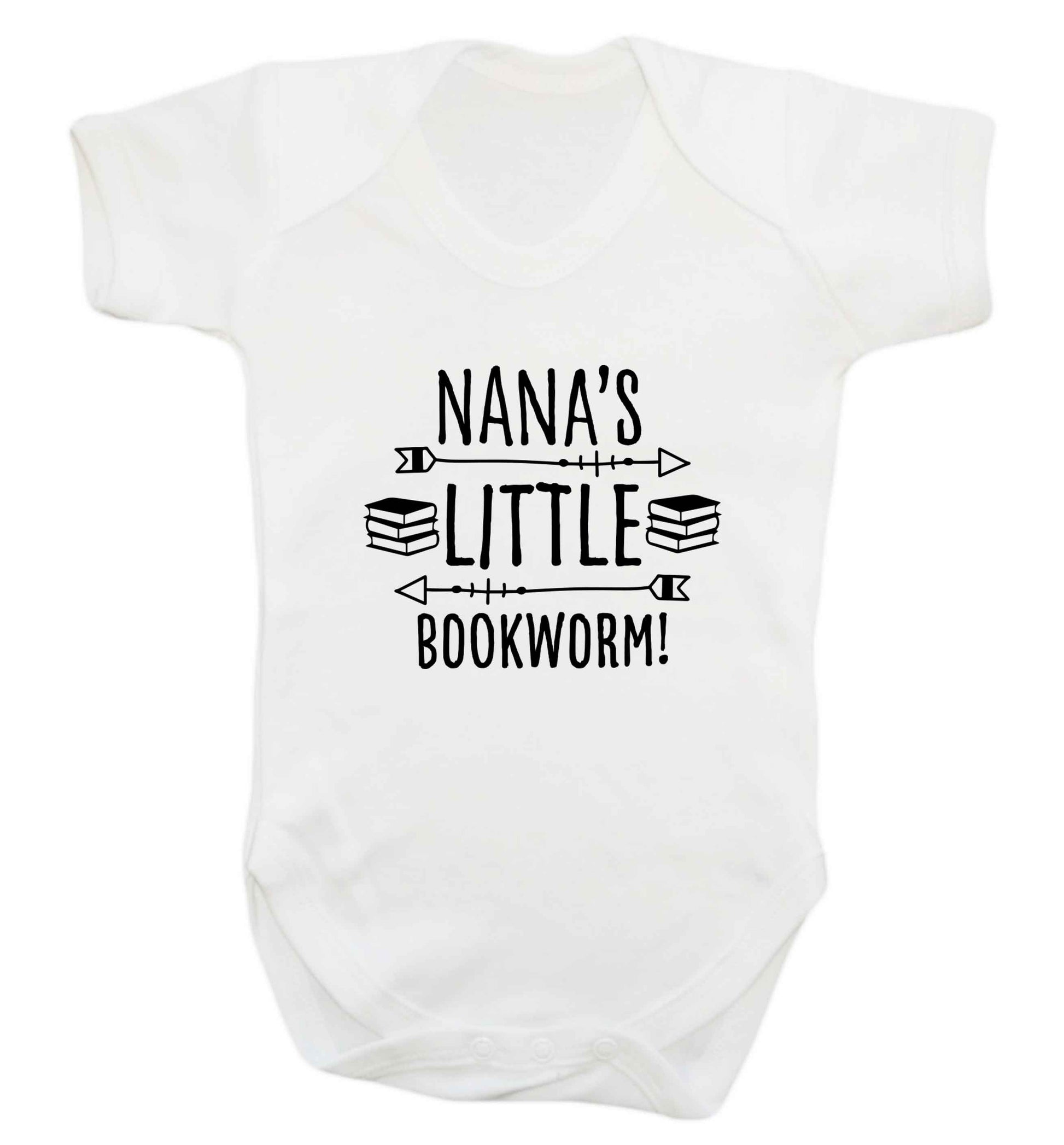 Nana's little bookworm baby vest white 18-24 months