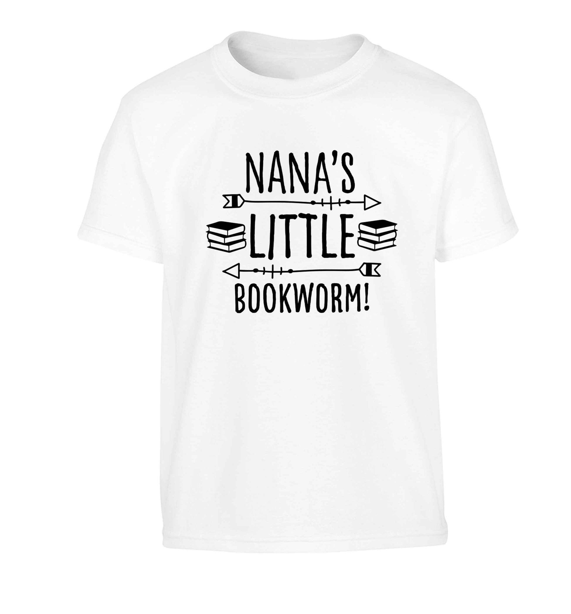 Nana's little bookworm Children's white Tshirt 12-13 Years