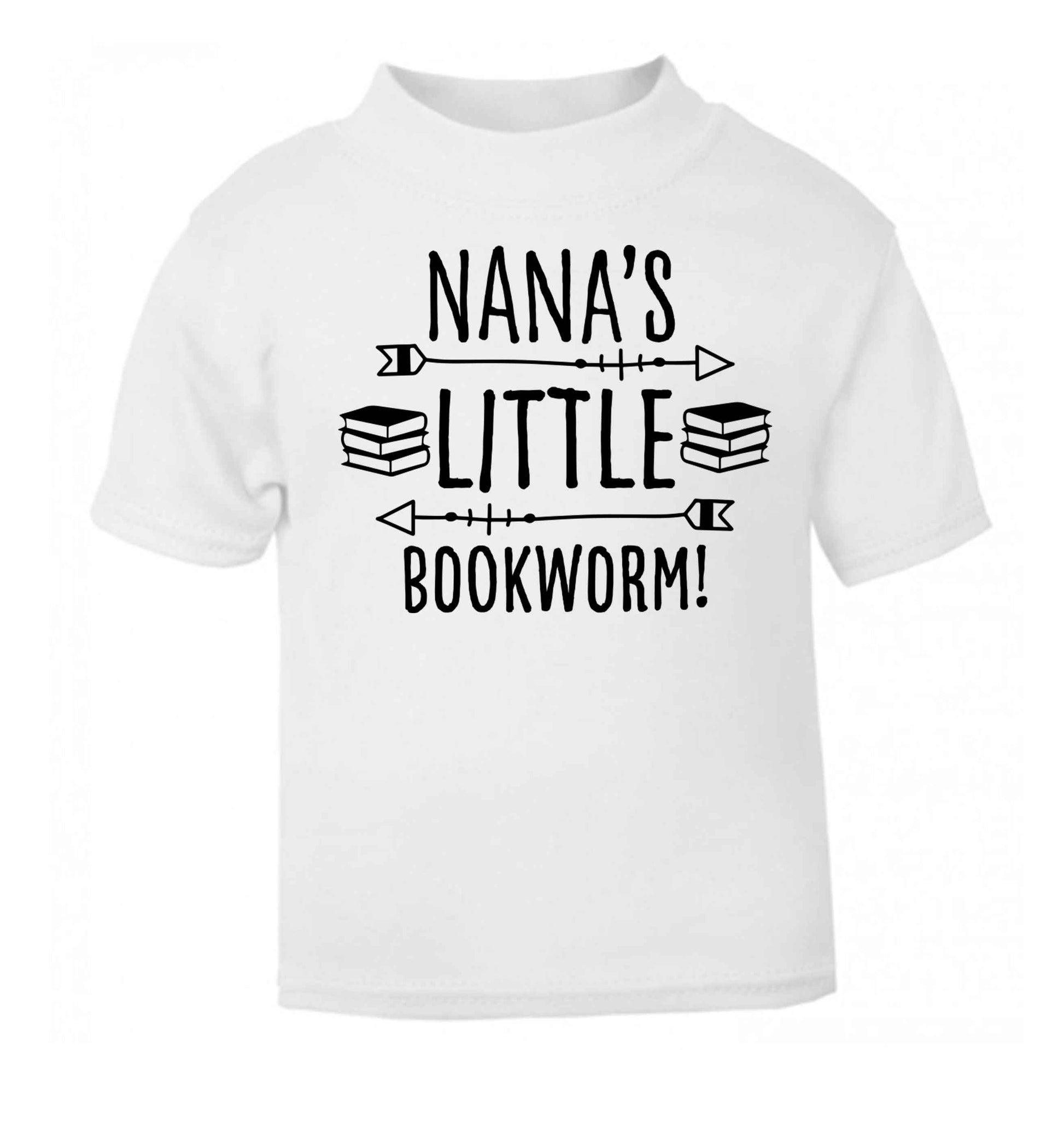 Nana's little bookworm white baby toddler Tshirt 2 Years