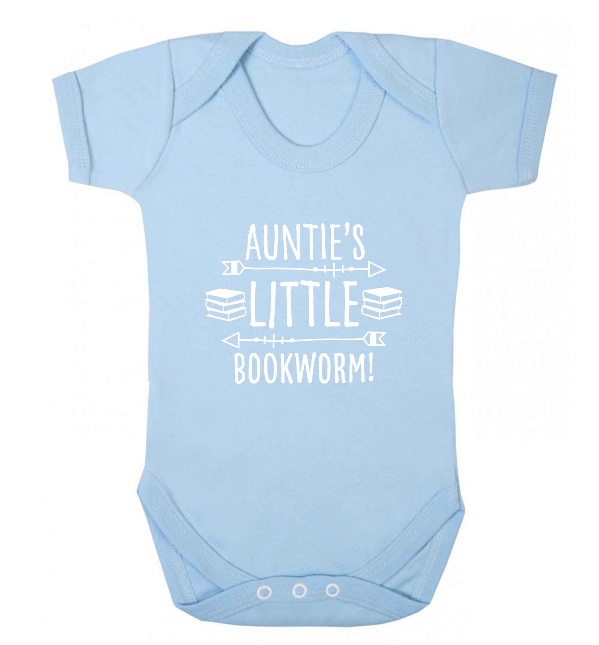 Auntie's little bookworm baby vest pale blue 18-24 months
