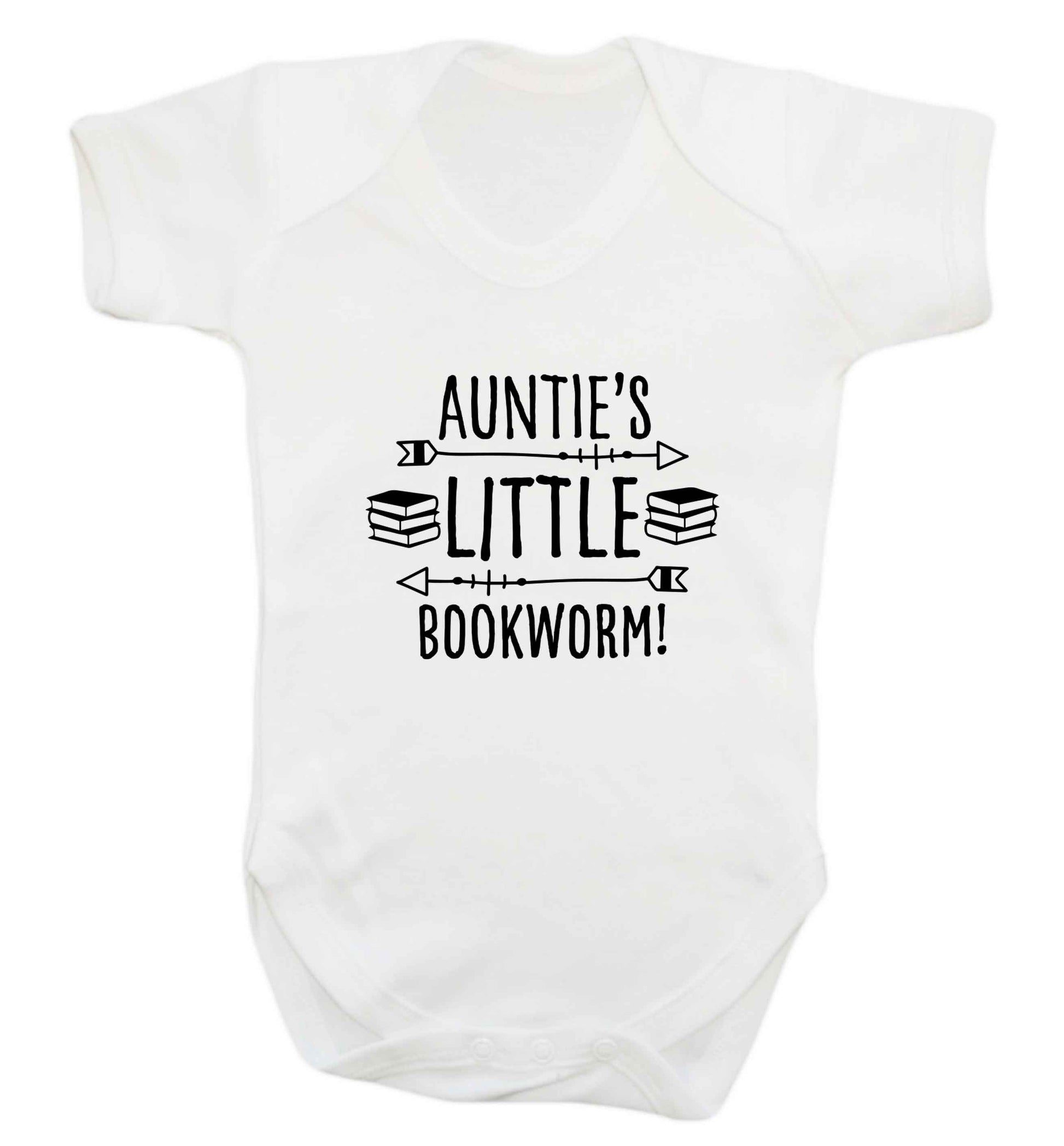 Auntie's little bookworm baby vest white 18-24 months