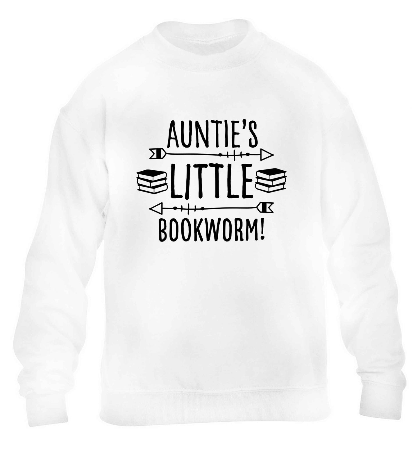 Auntie's little bookworm children's white sweater 12-13 Years