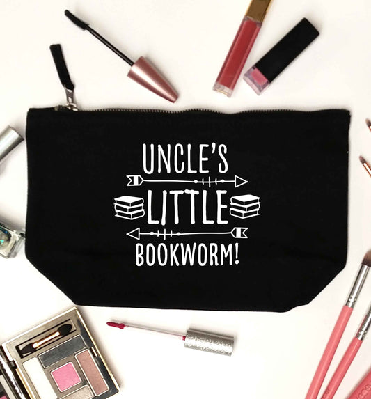 Uncle's little bookworm black makeup bag