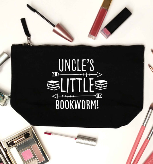 Uncle's little bookworm black makeup bag