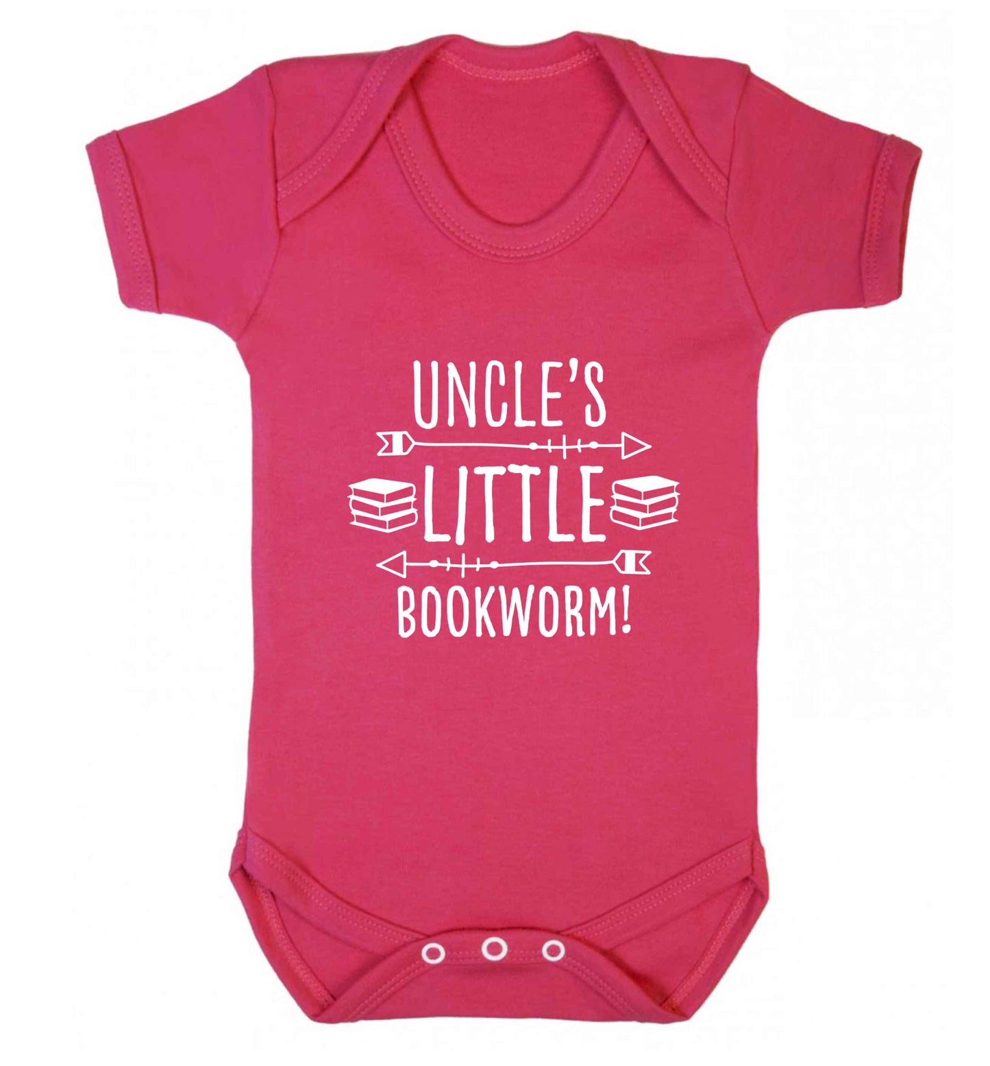 Uncle's little bookworm baby vest dark pink 18-24 months