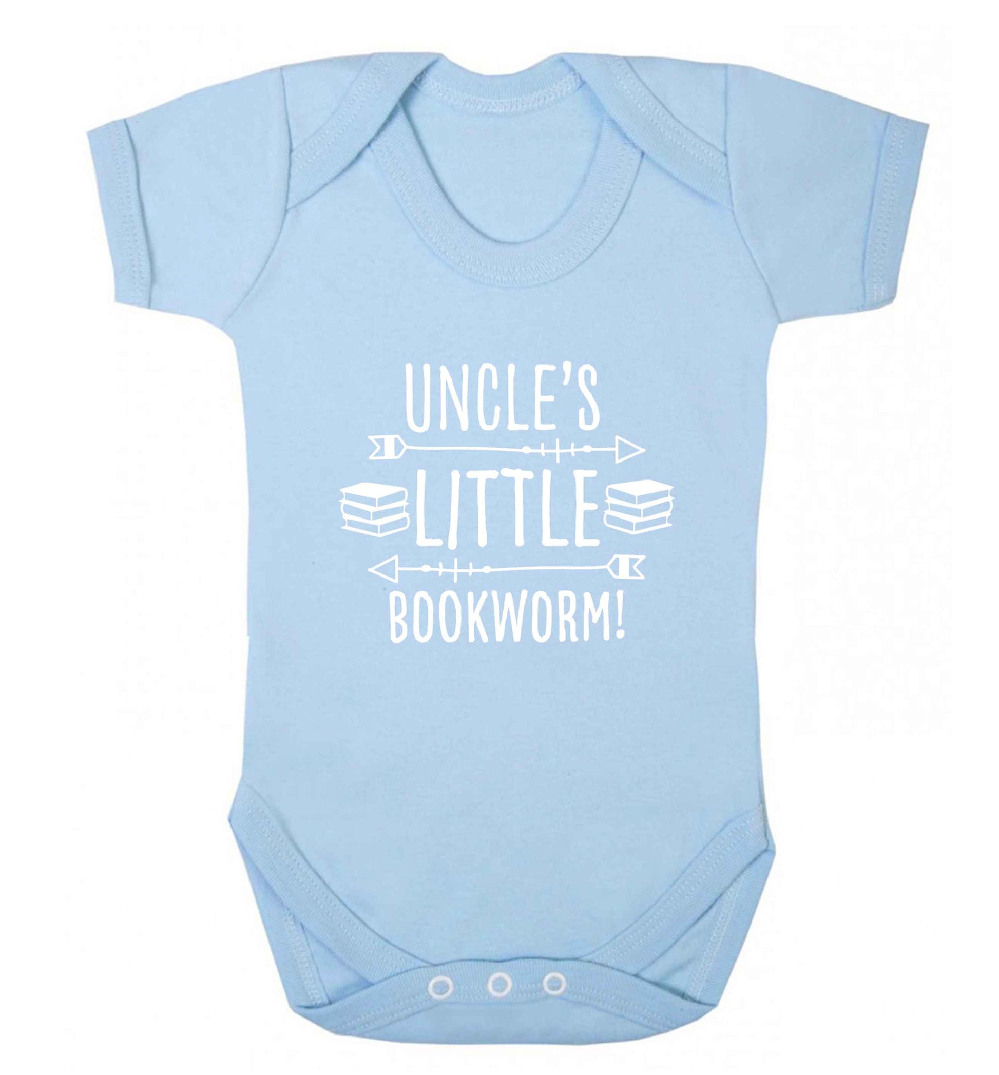 Uncle's little bookworm baby vest pale blue 18-24 months