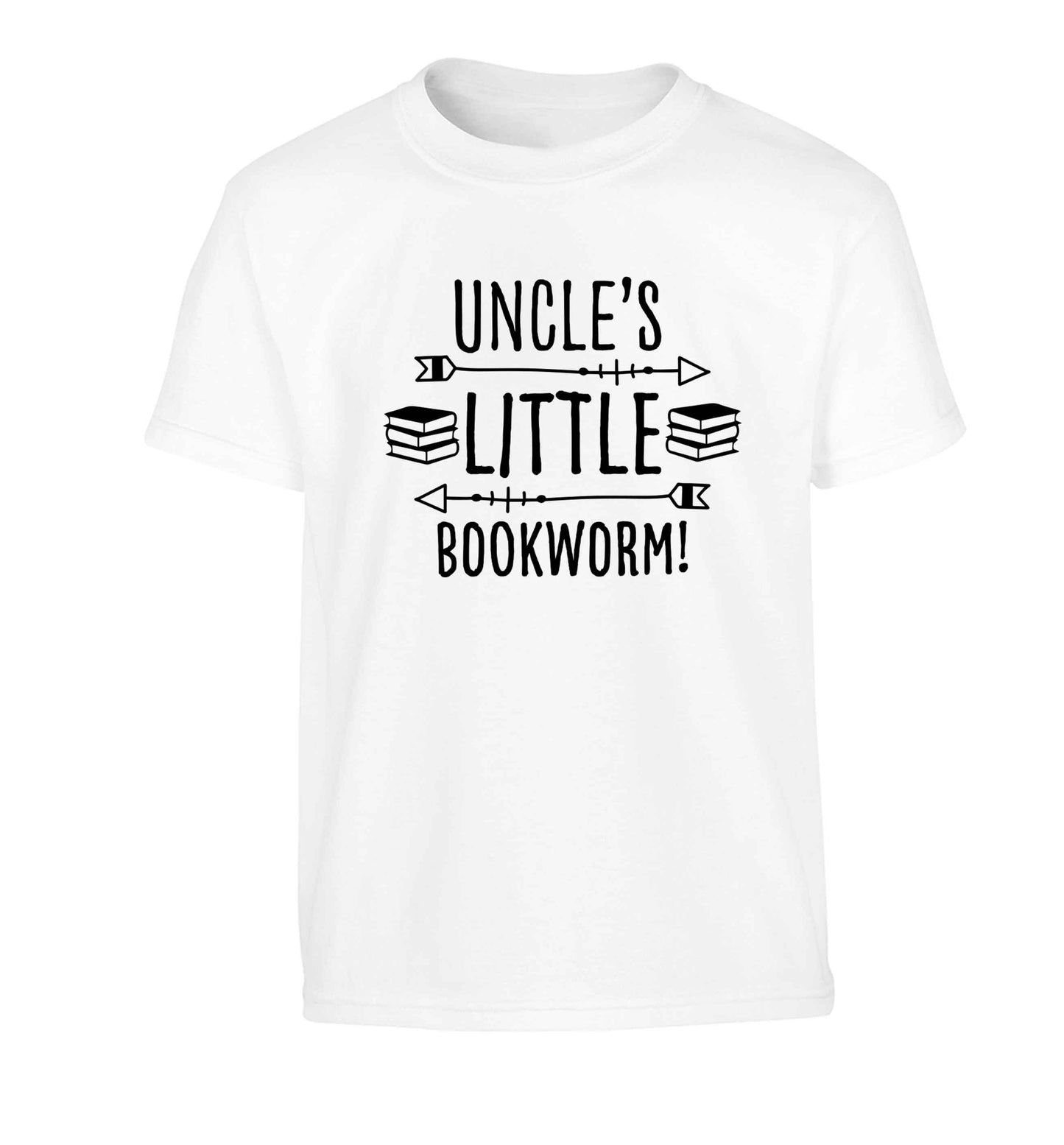 Uncle's little bookworm Children's white Tshirt 12-13 Years