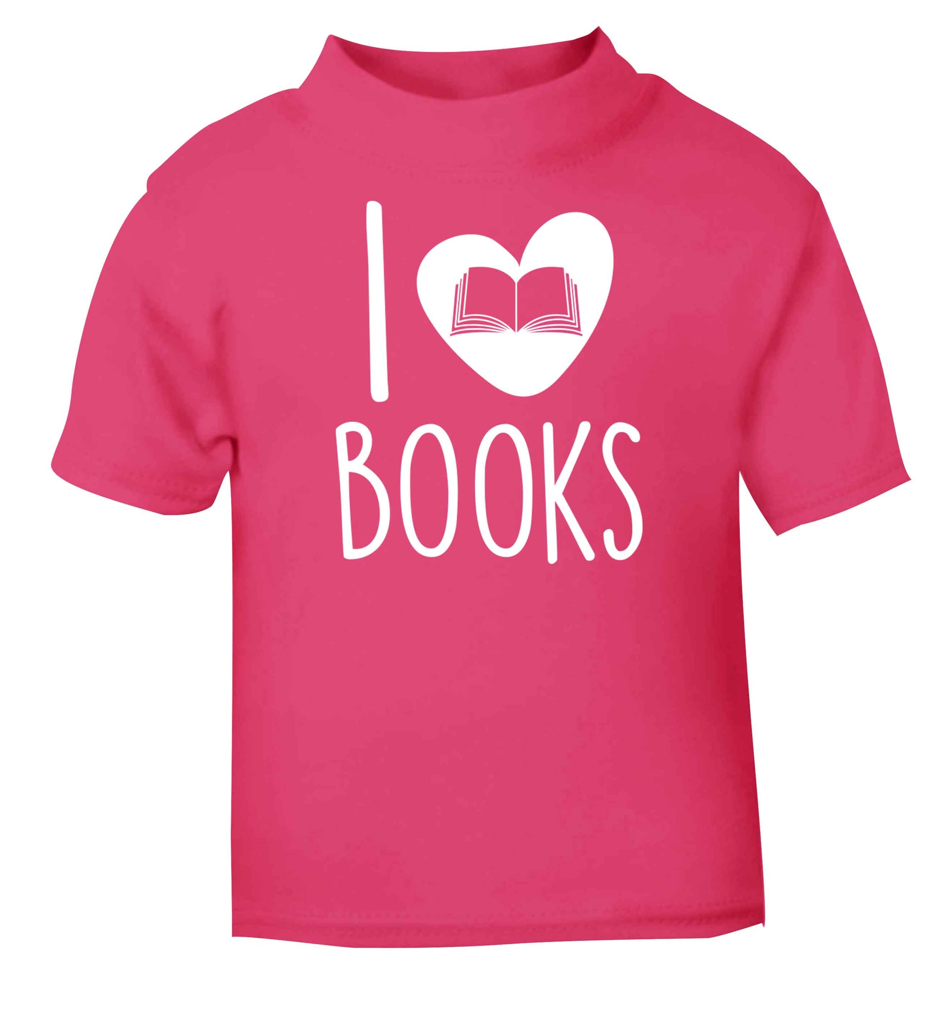 I love books pink baby toddler Tshirt 2 Years
