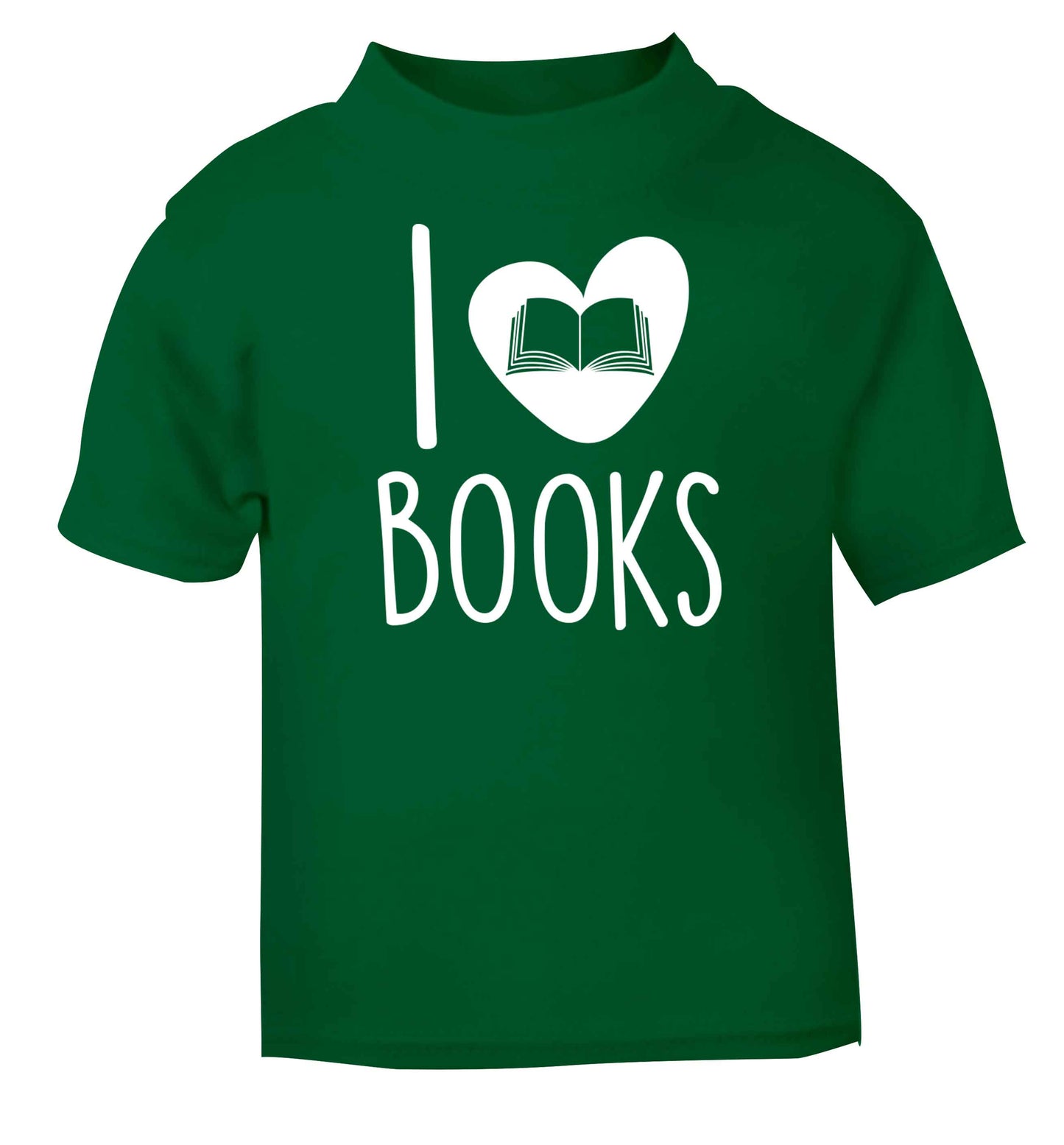I love books green baby toddler Tshirt 2 Years