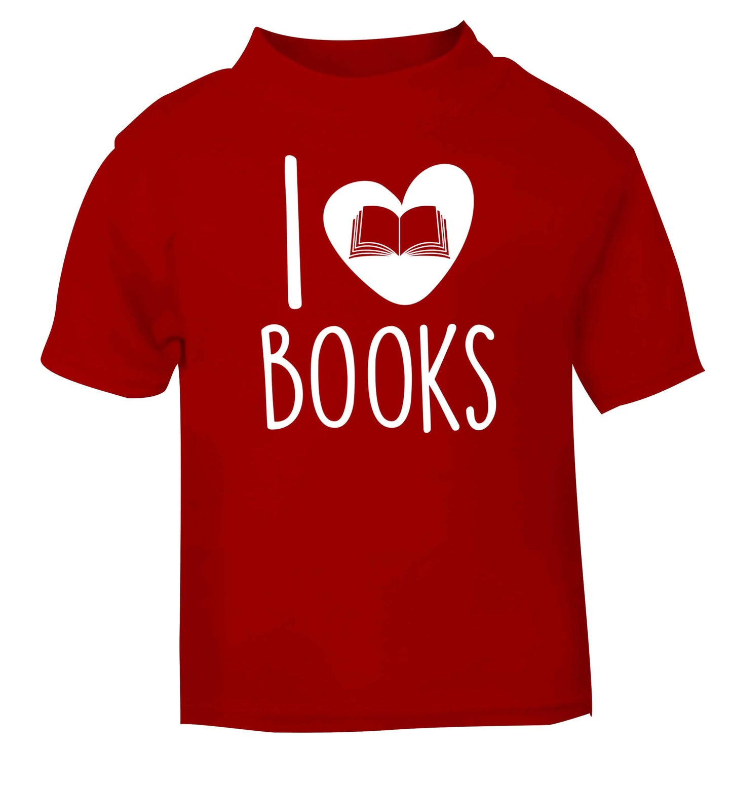 I love books red baby toddler Tshirt 2 Years