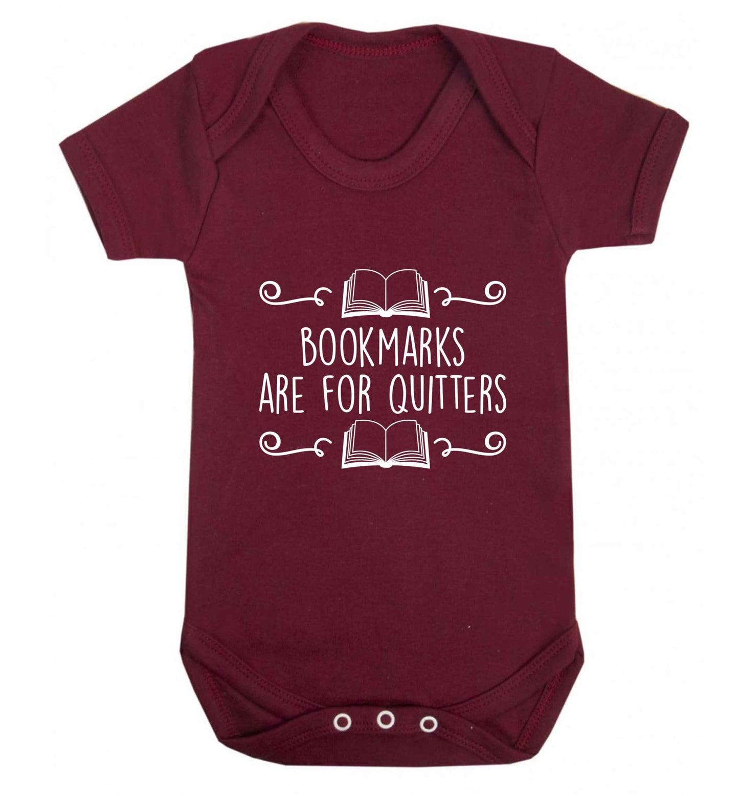 Bookmarks are for quitters baby vest maroon 18-24 months