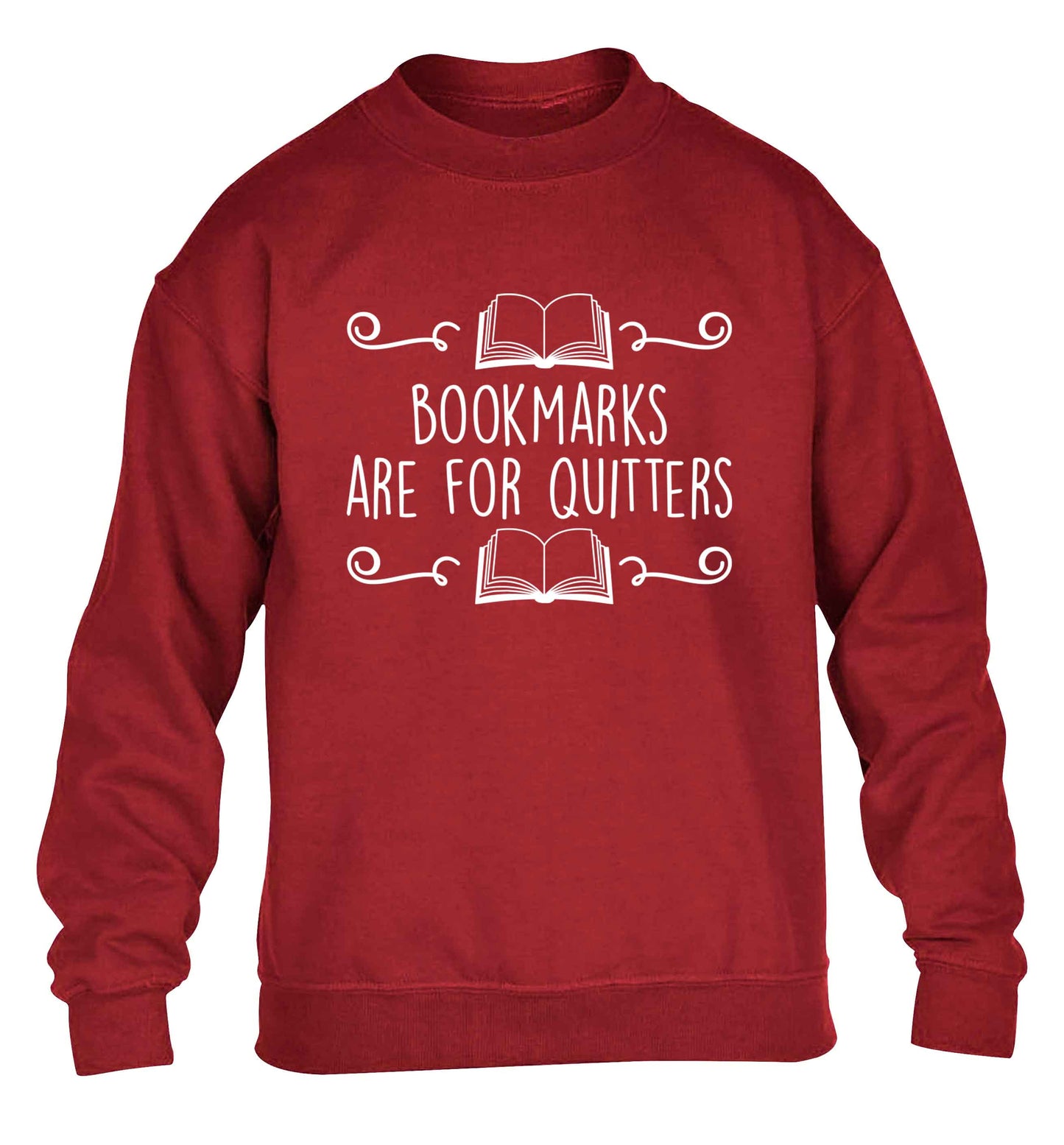 Bookmarks are for quitters children's grey sweater 12-13 Years
