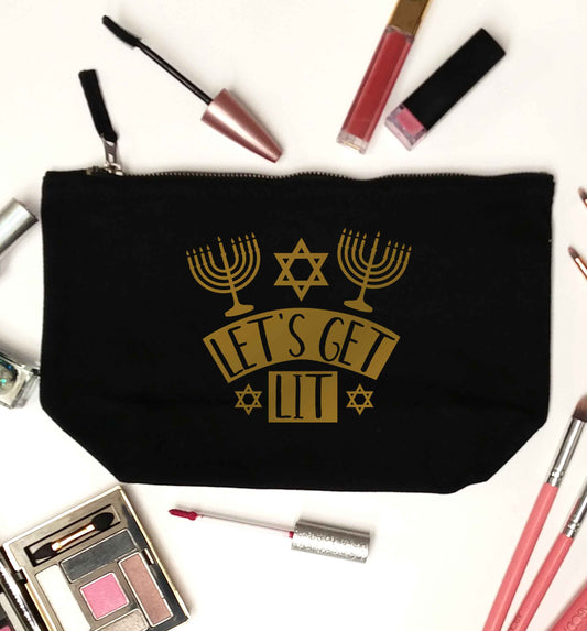 Let's get lit black makeup bag