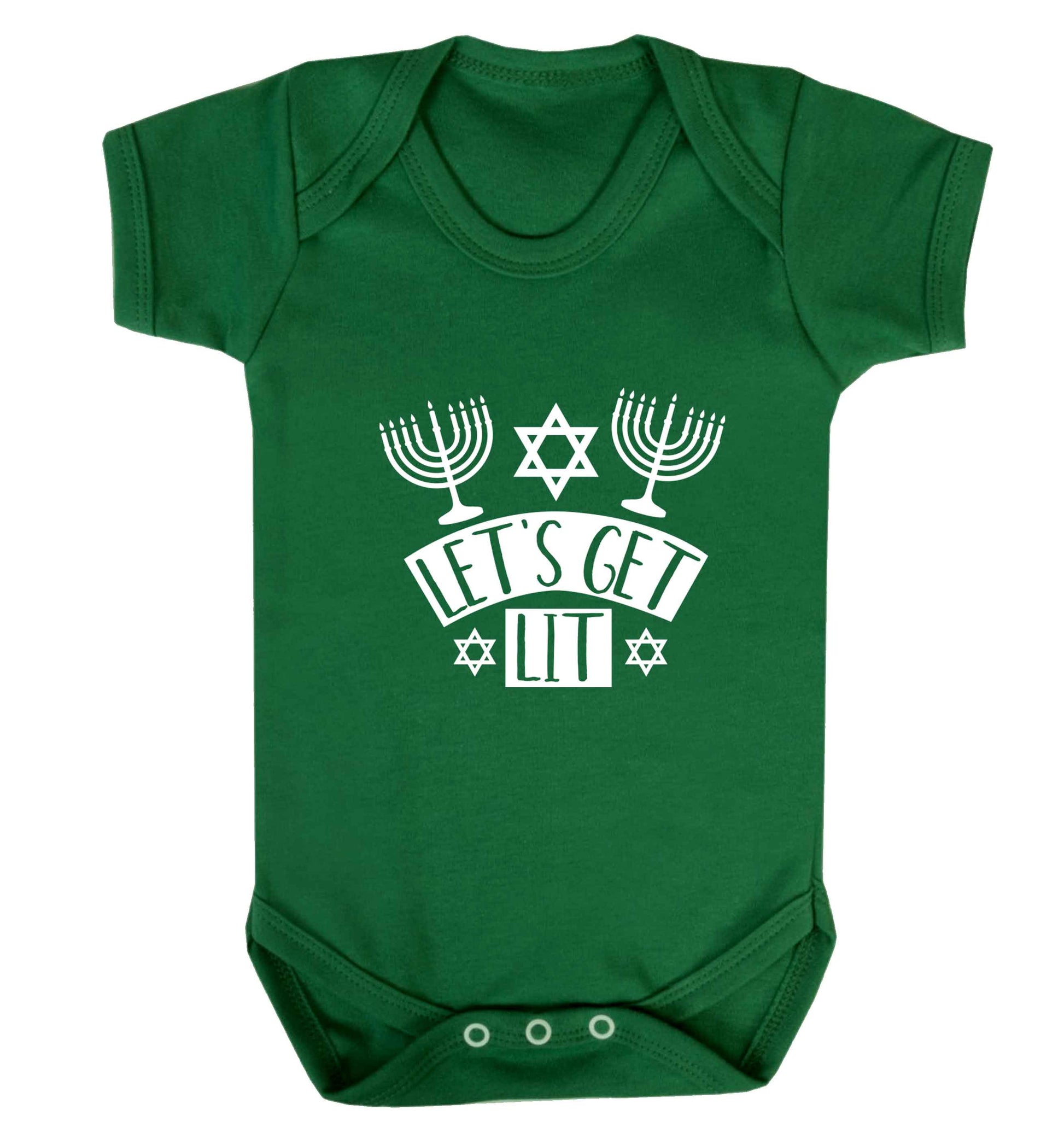 Let's get lit baby vest green 18-24 months