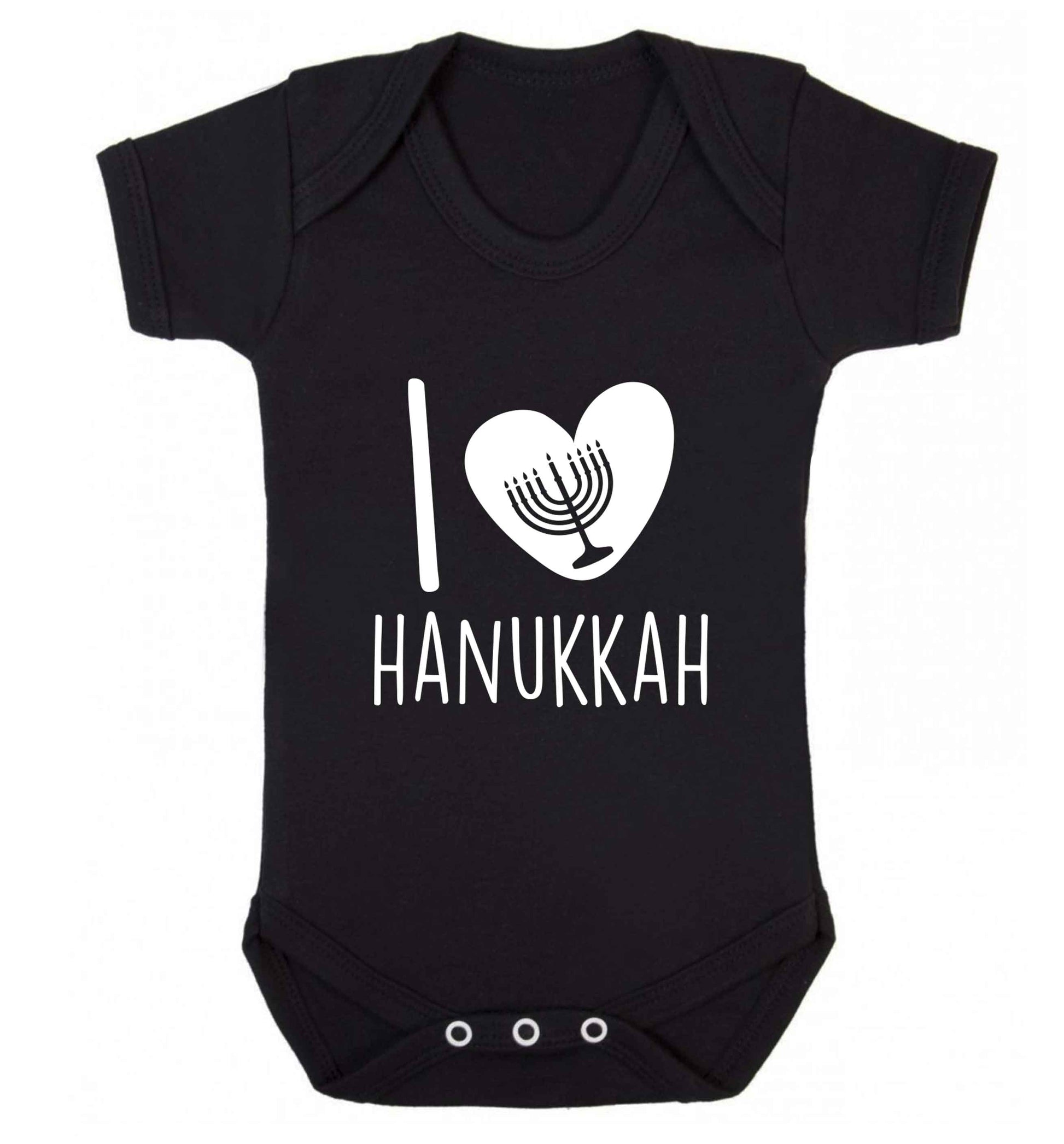 I love hanukkah baby vest black 18-24 months