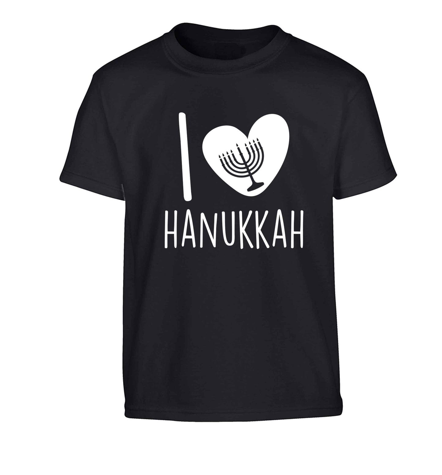 I love hanukkah Children's black Tshirt 12-13 Years