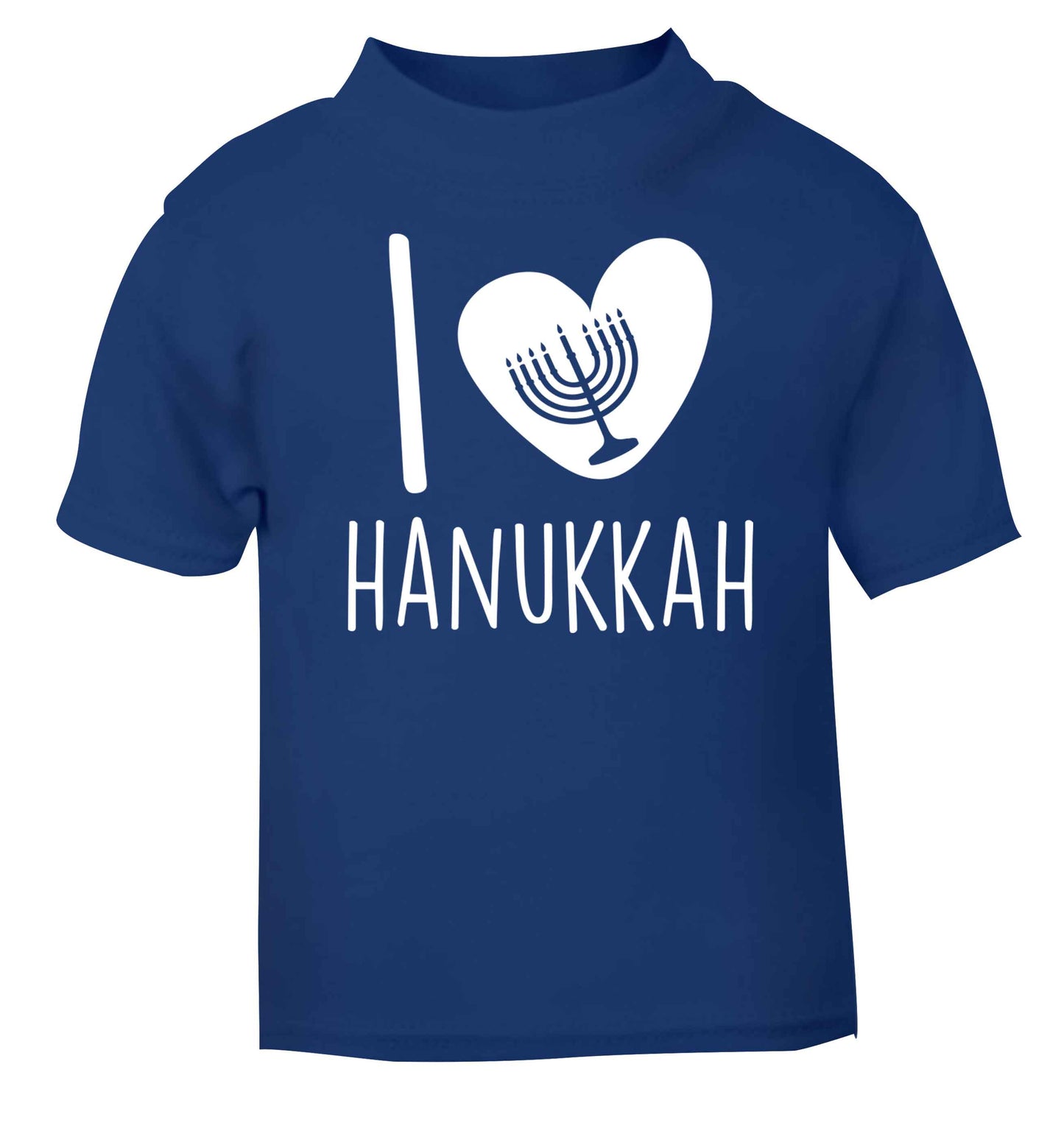I love hanukkah blue baby toddler Tshirt 2 Years