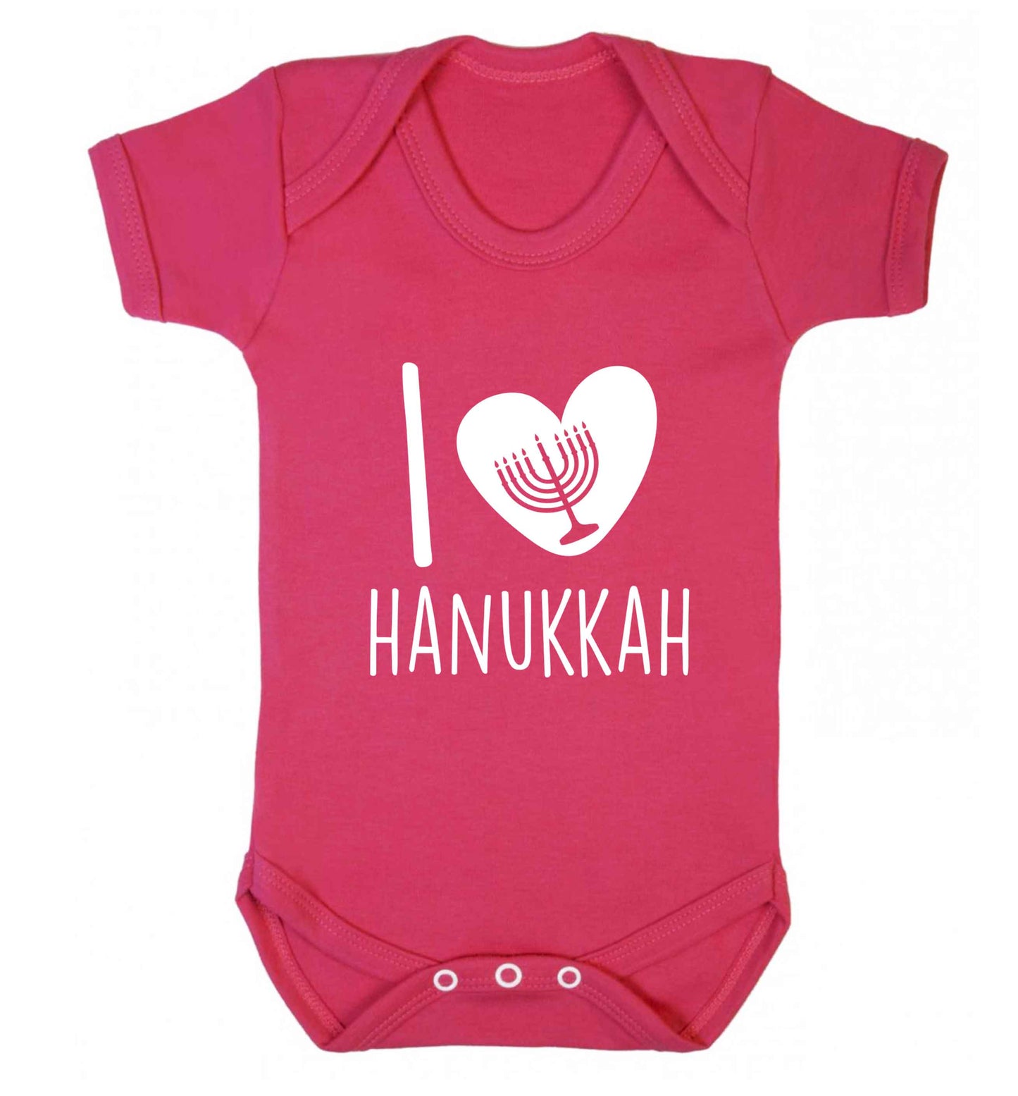 I love hanukkah baby vest dark pink 18-24 months