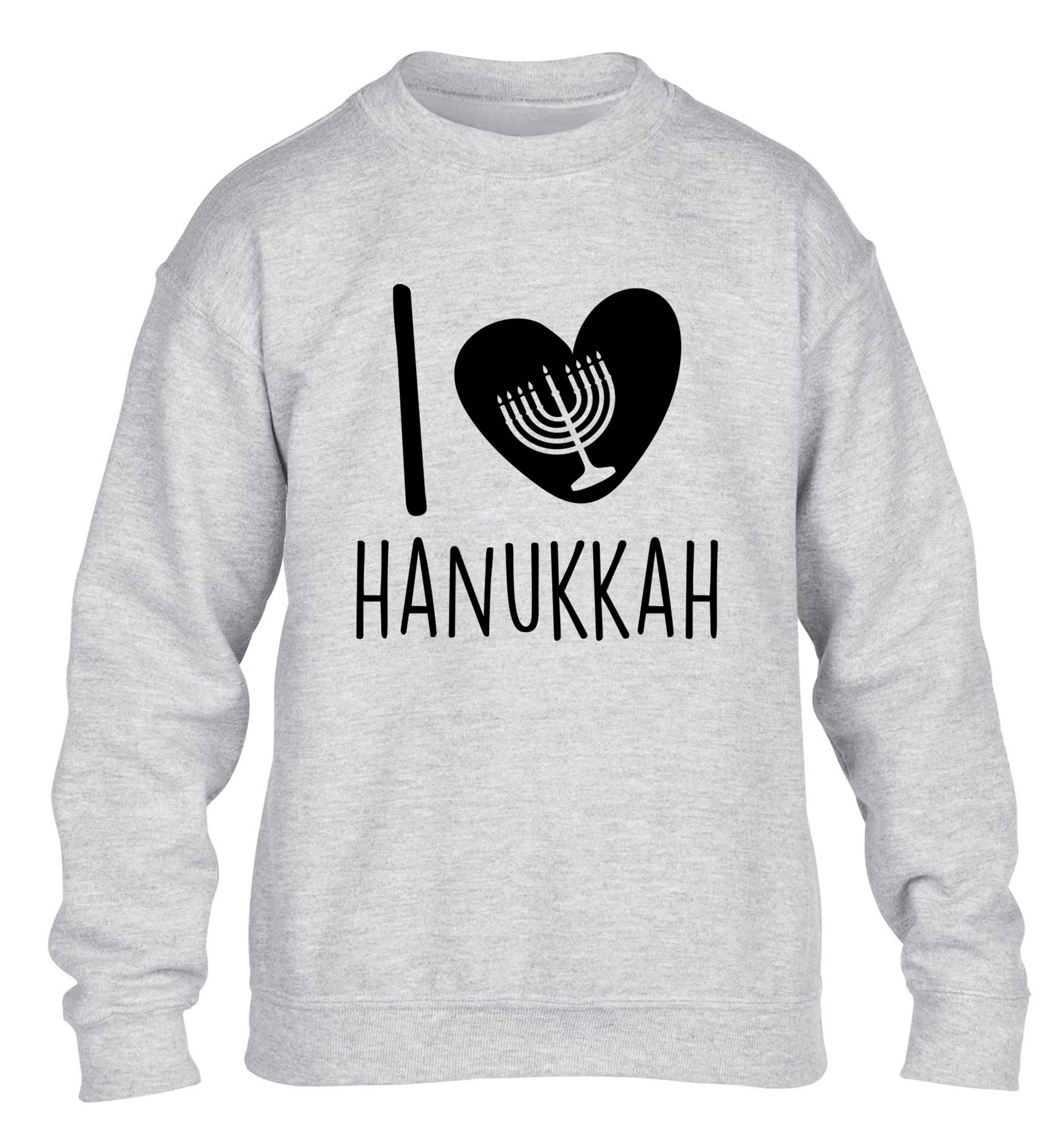 I love hanukkah children's grey sweater 12-13 Years