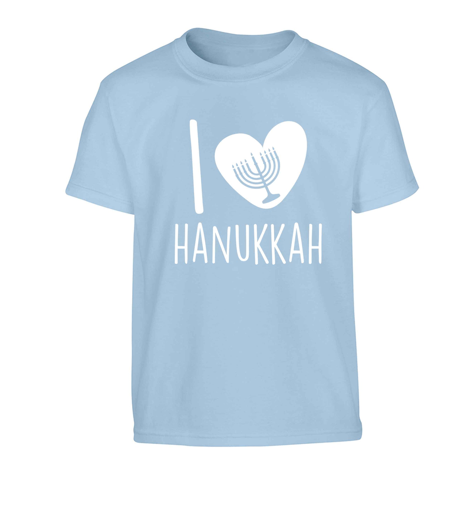 I love hanukkah Children's light blue Tshirt 12-13 Years