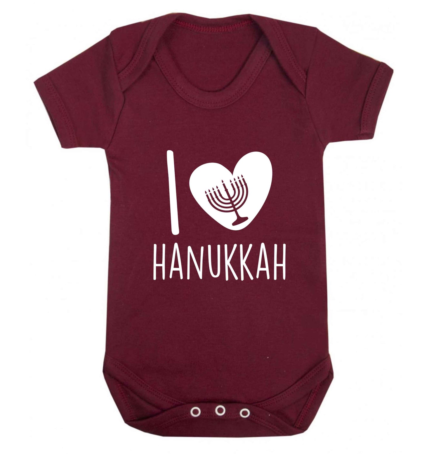 I love hanukkah baby vest maroon 18-24 months