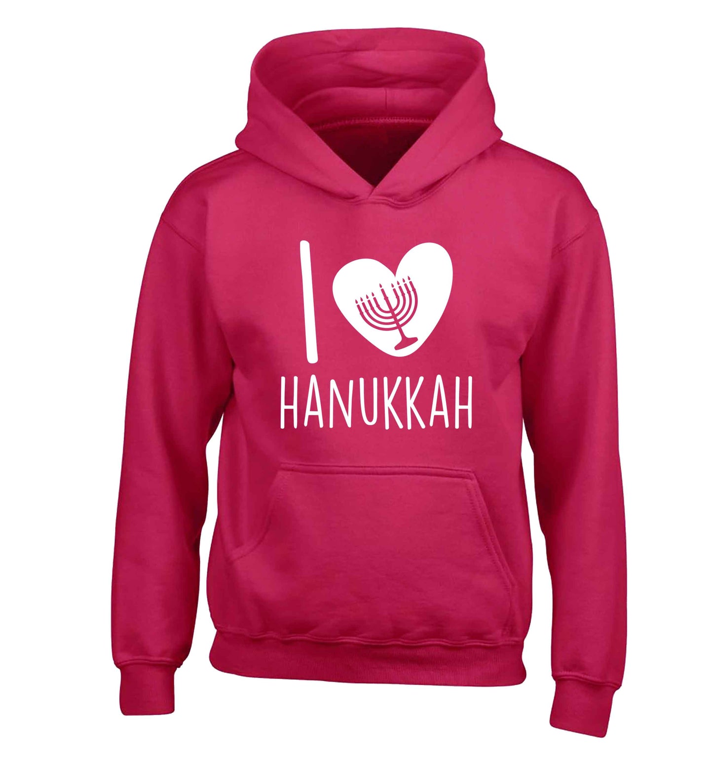 I love hanukkah children's pink hoodie 12-13 Years