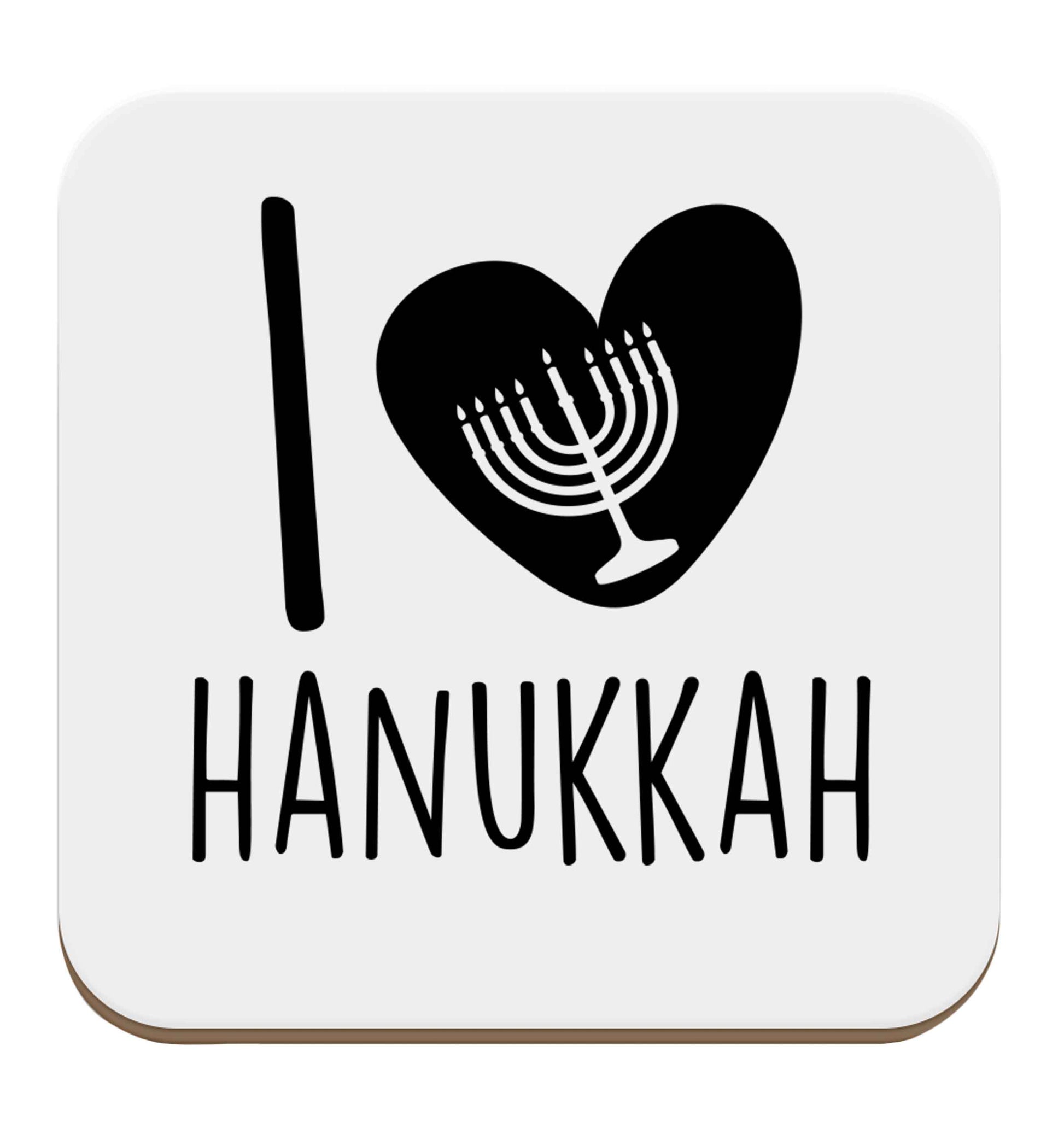 I love hanukkah set of four coasters