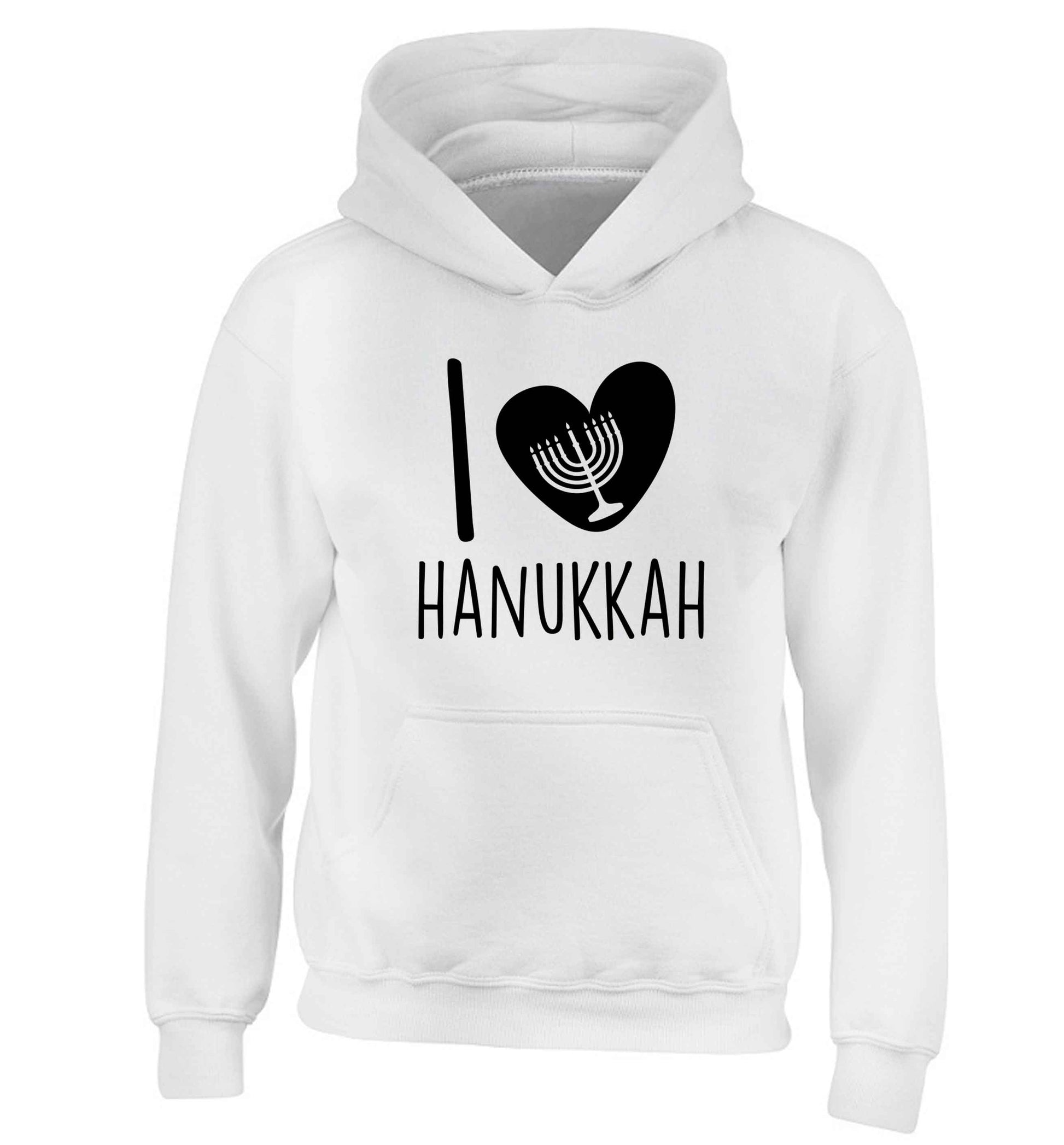 I love hanukkah children's white hoodie 12-13 Years