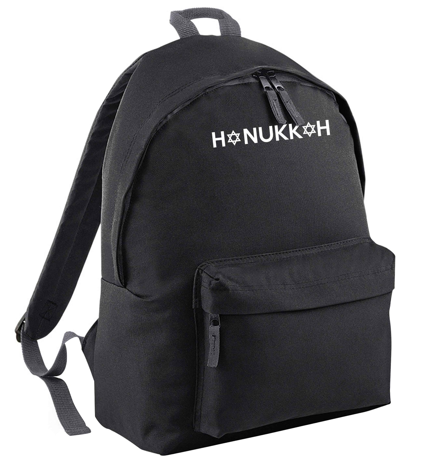 Hanukkah star of david black adults backpack