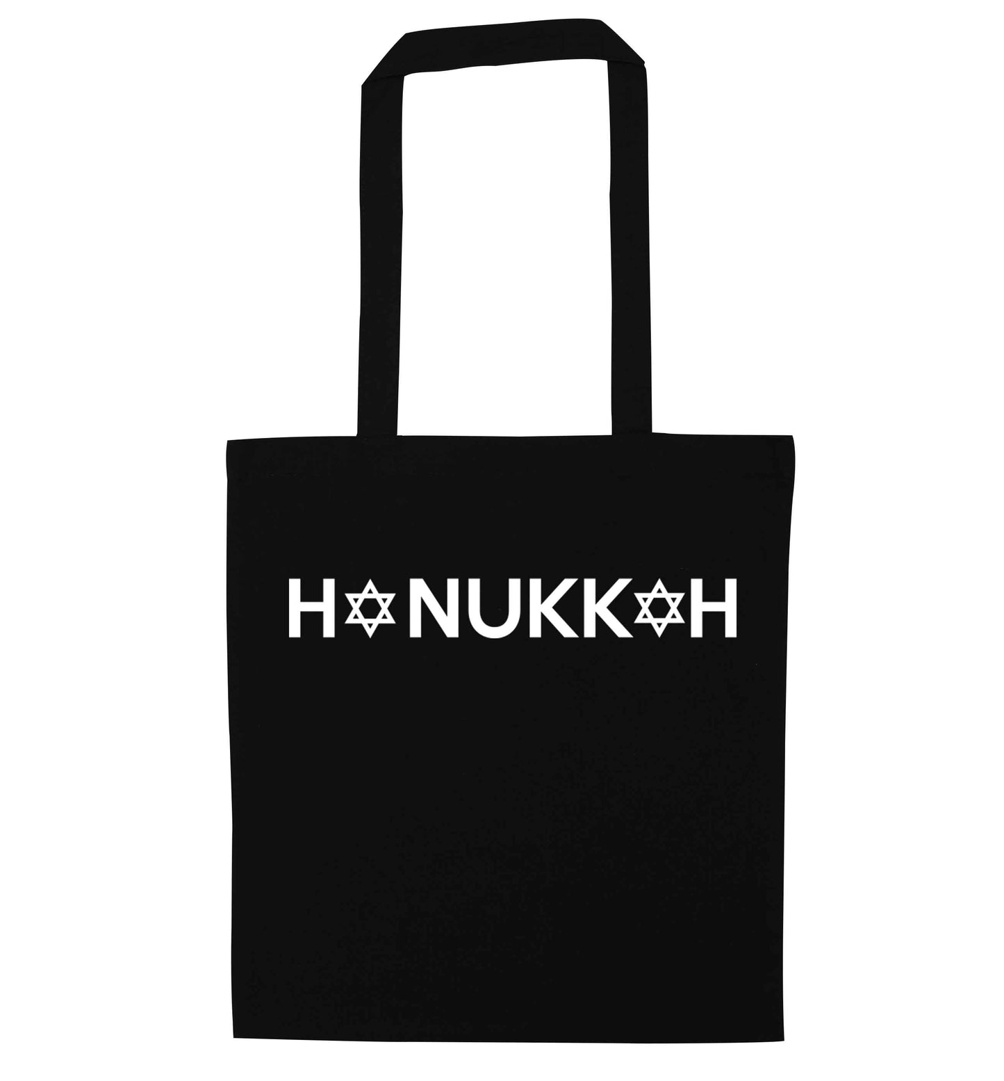 Hanukkah star of david black tote bag
