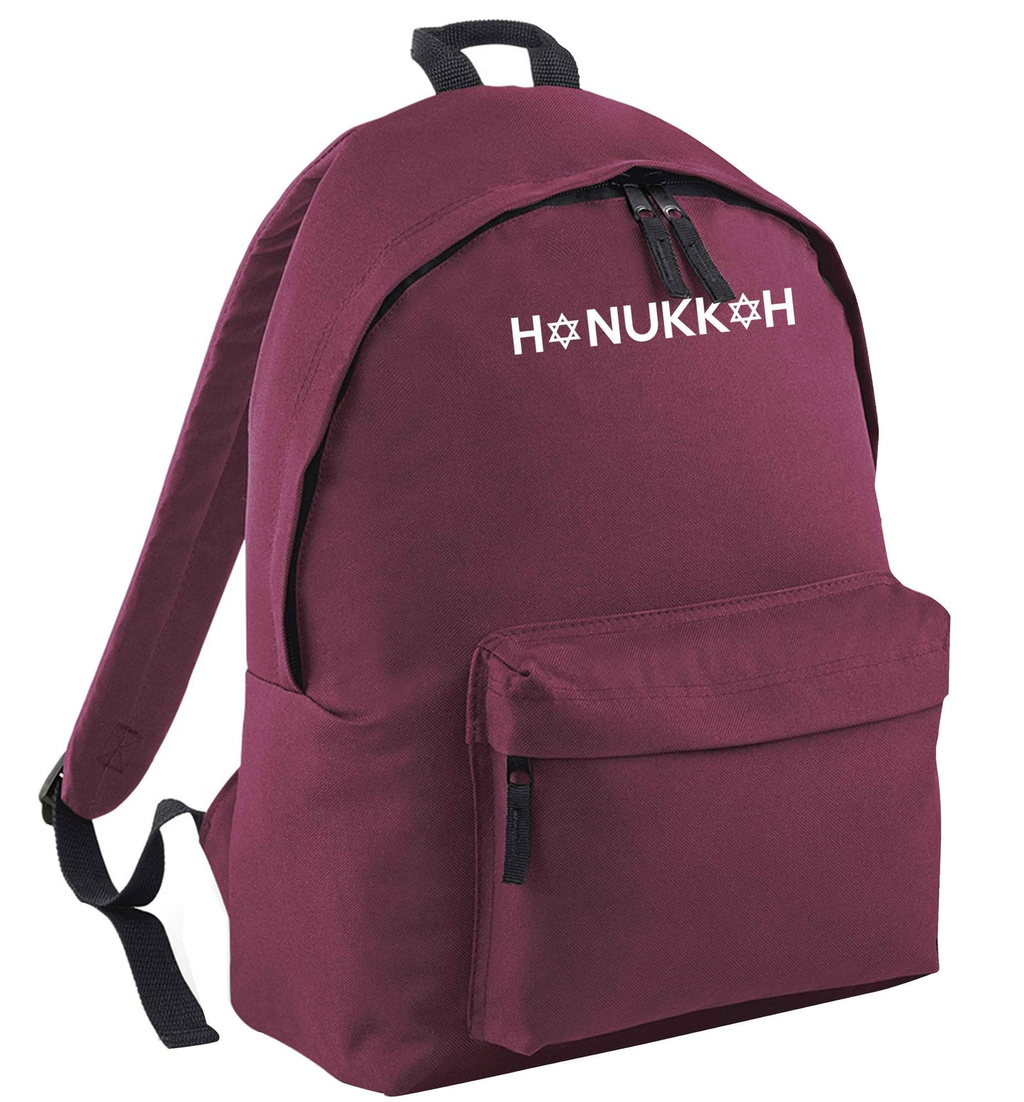 Hanukkah star of david maroon adults backpack