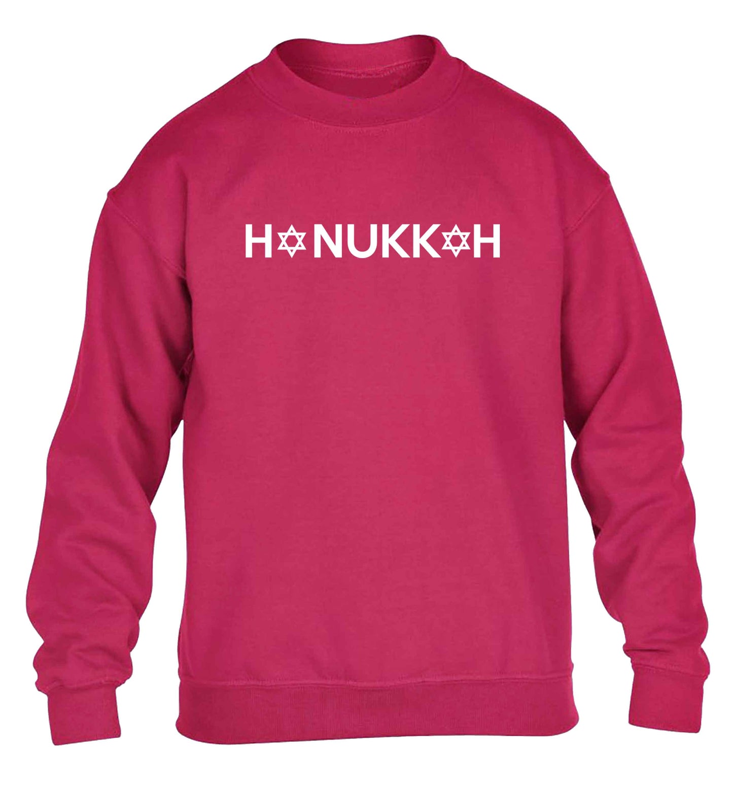 Hanukkah star of david children's pink sweater 12-13 Years