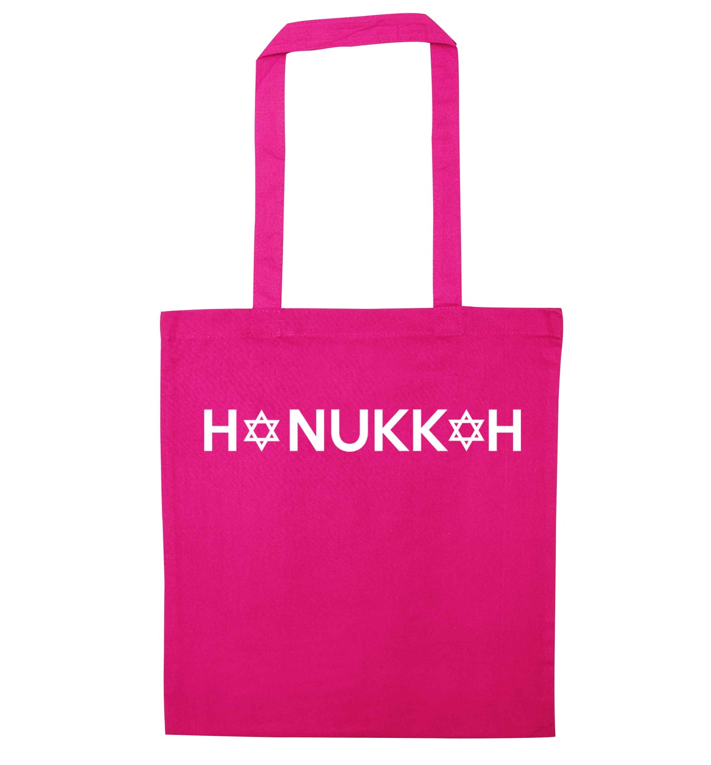 Hanukkah star of david pink tote bag