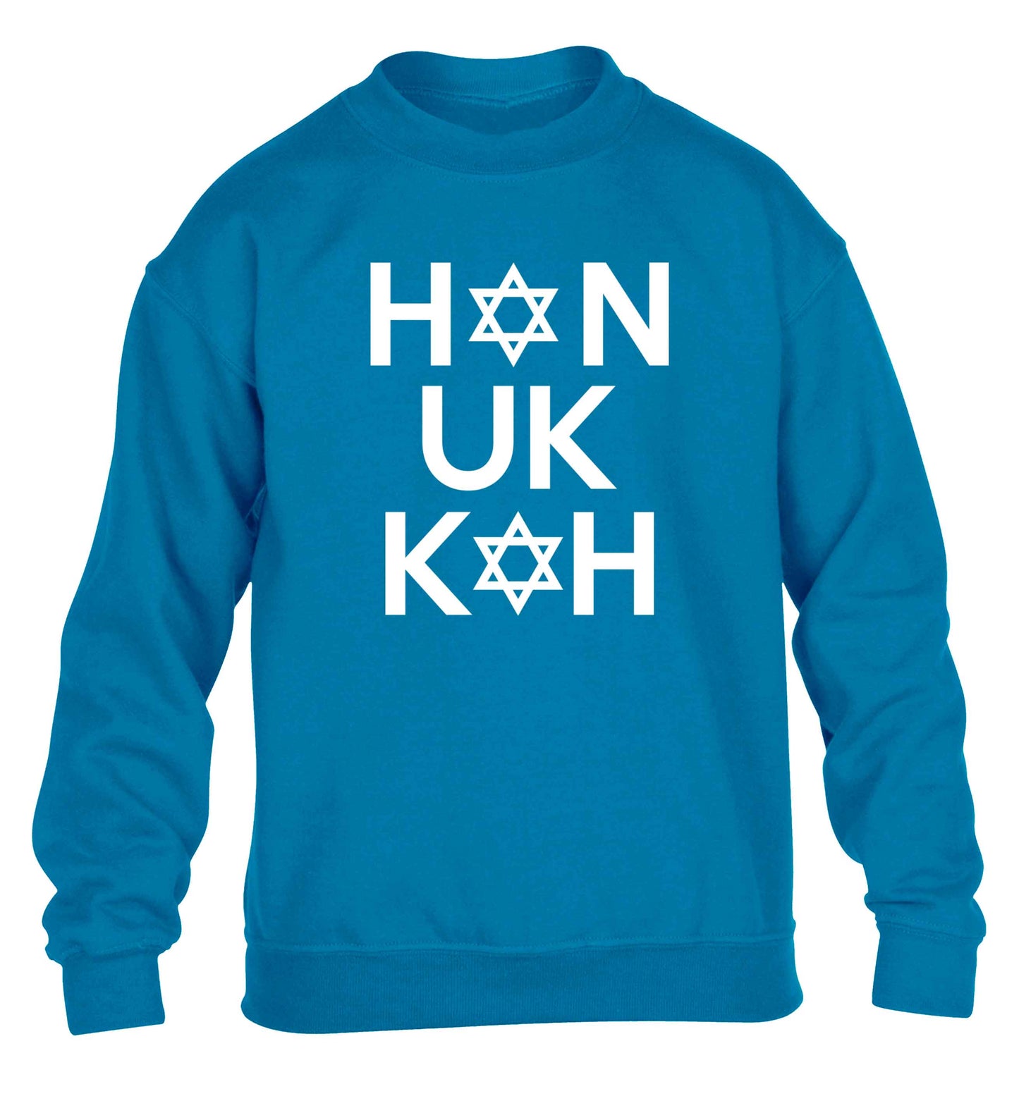 Han uk kah  Hanukkah star of david children's blue sweater 12-13 Years