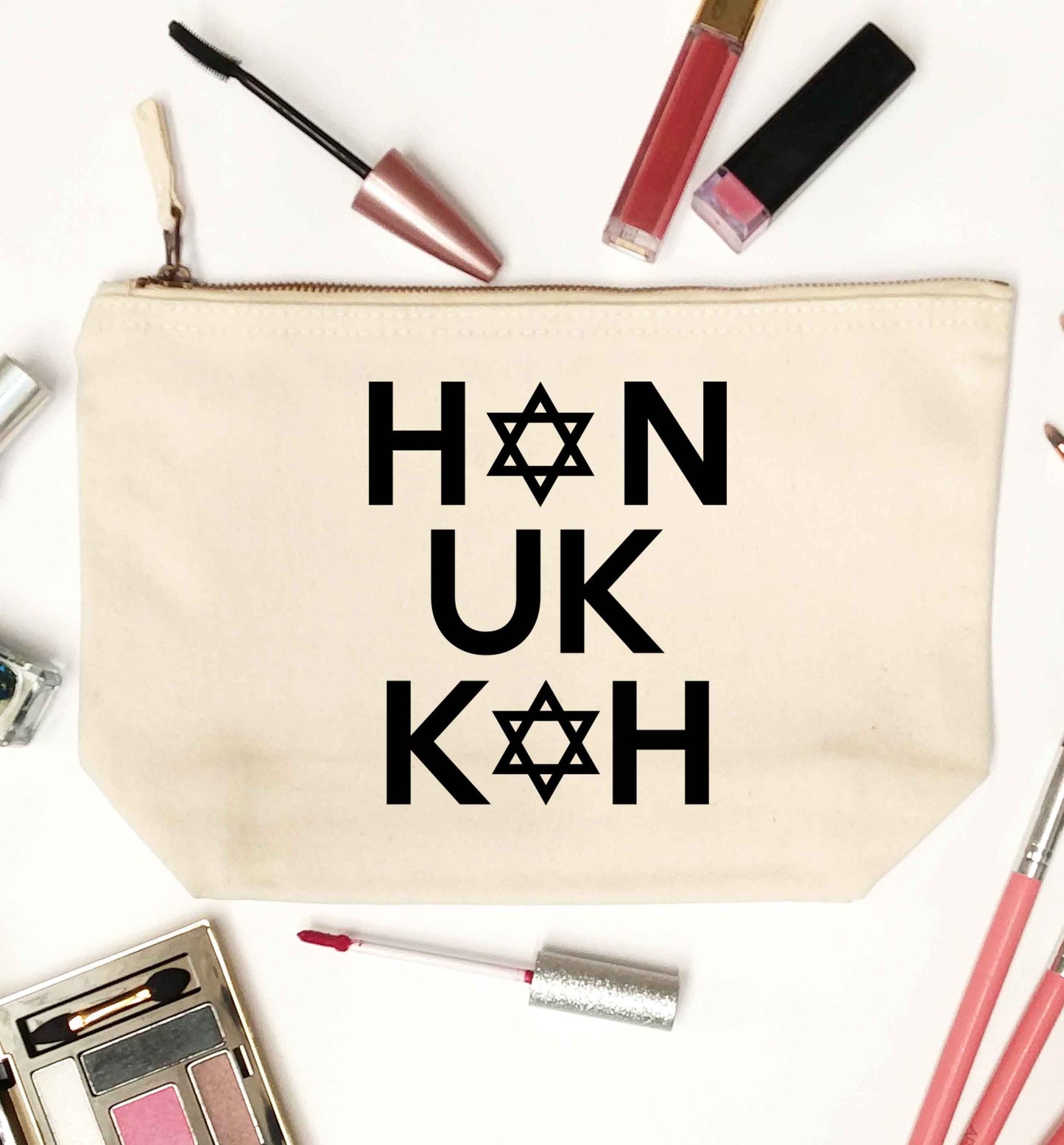 Han uk kah  Hanukkah star of david natural makeup bag