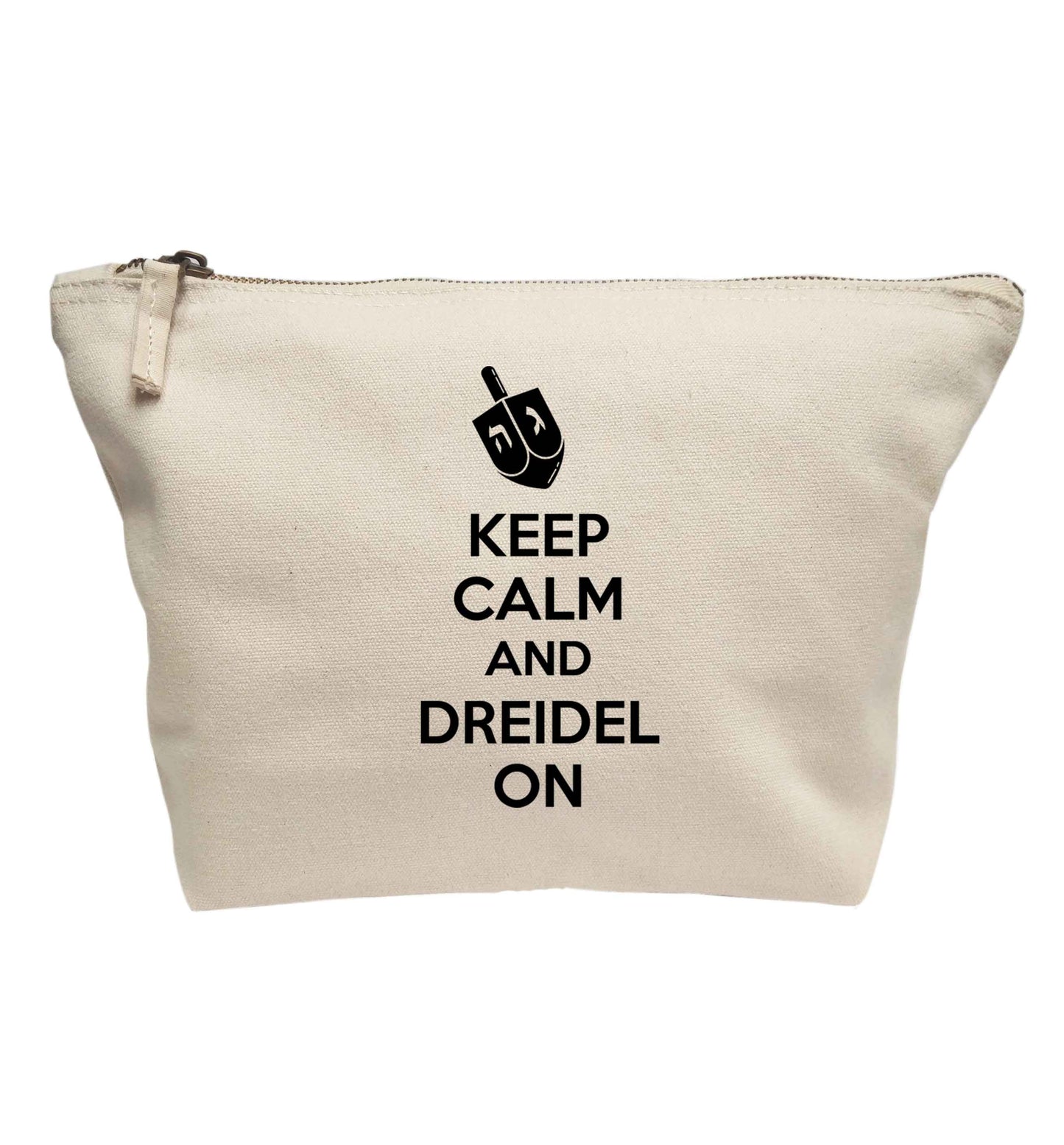 Keep calm and dreidel on | Makeup / wash bag