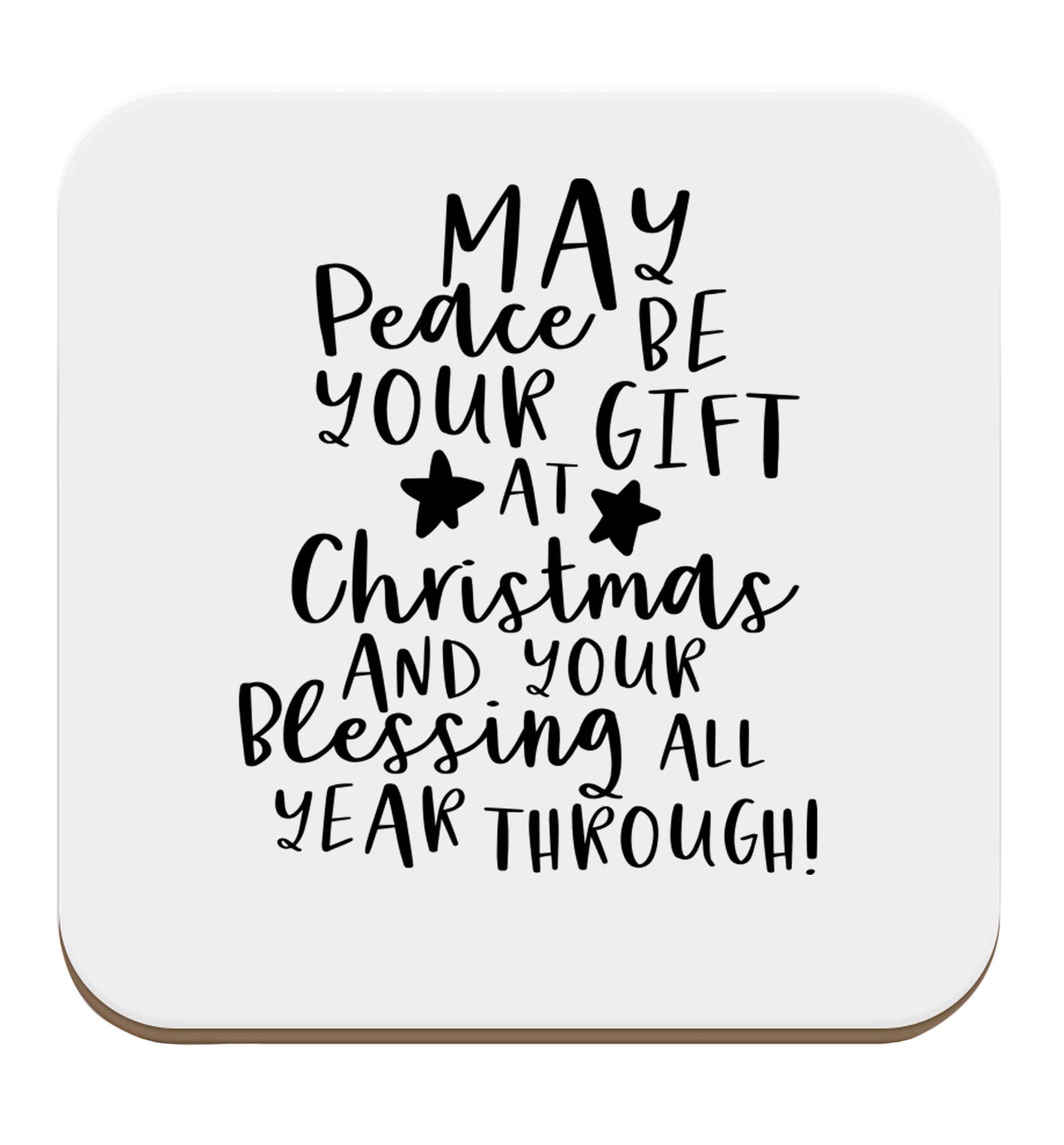 Peace be your Gift at Christmas Gift set of four coasters