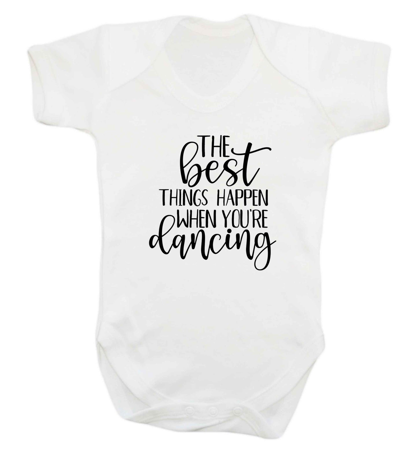 Best Things Happen Dancing baby vest white 18-24 months