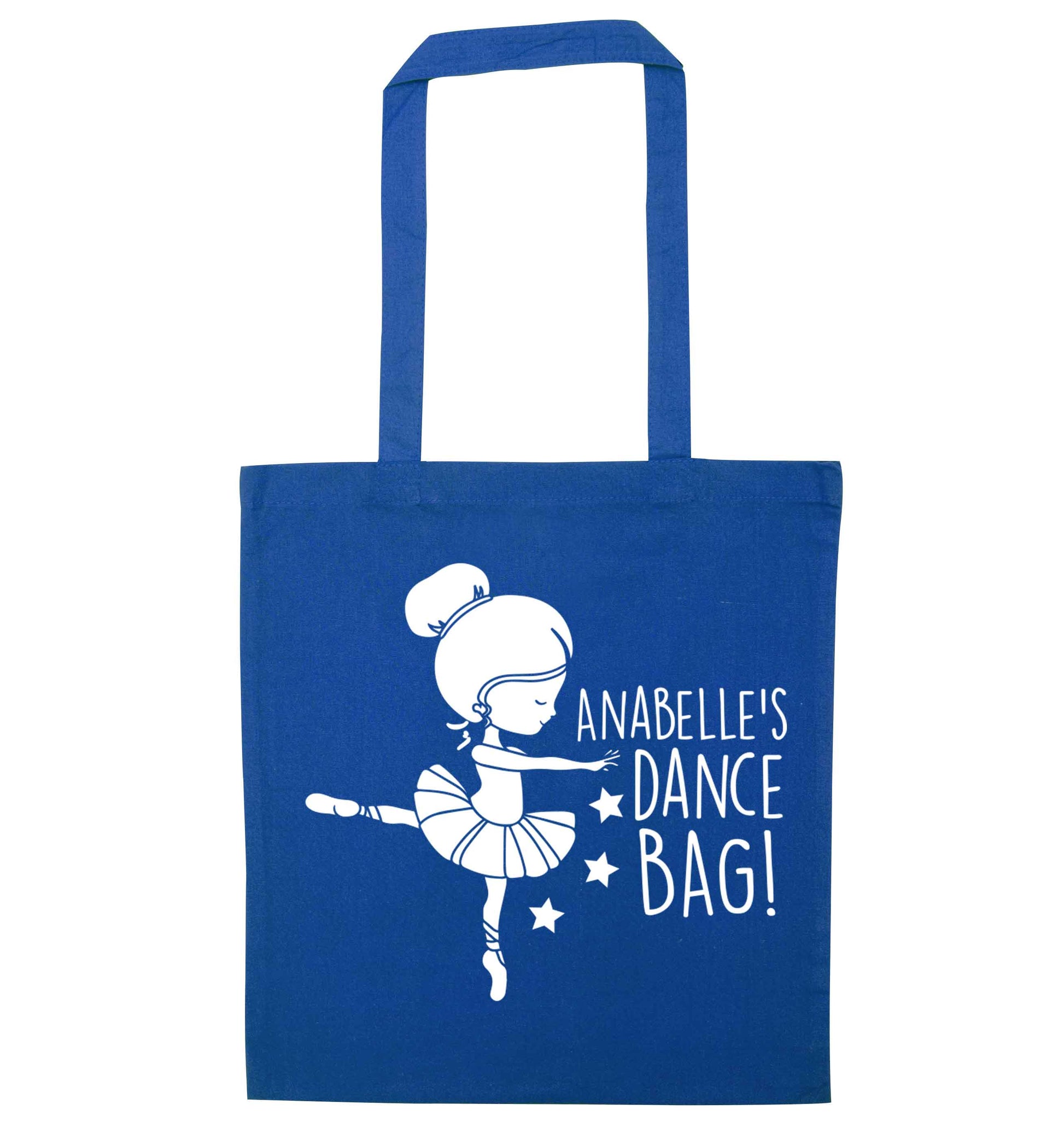 Personalised Ballet Dance Bag blue tote bag