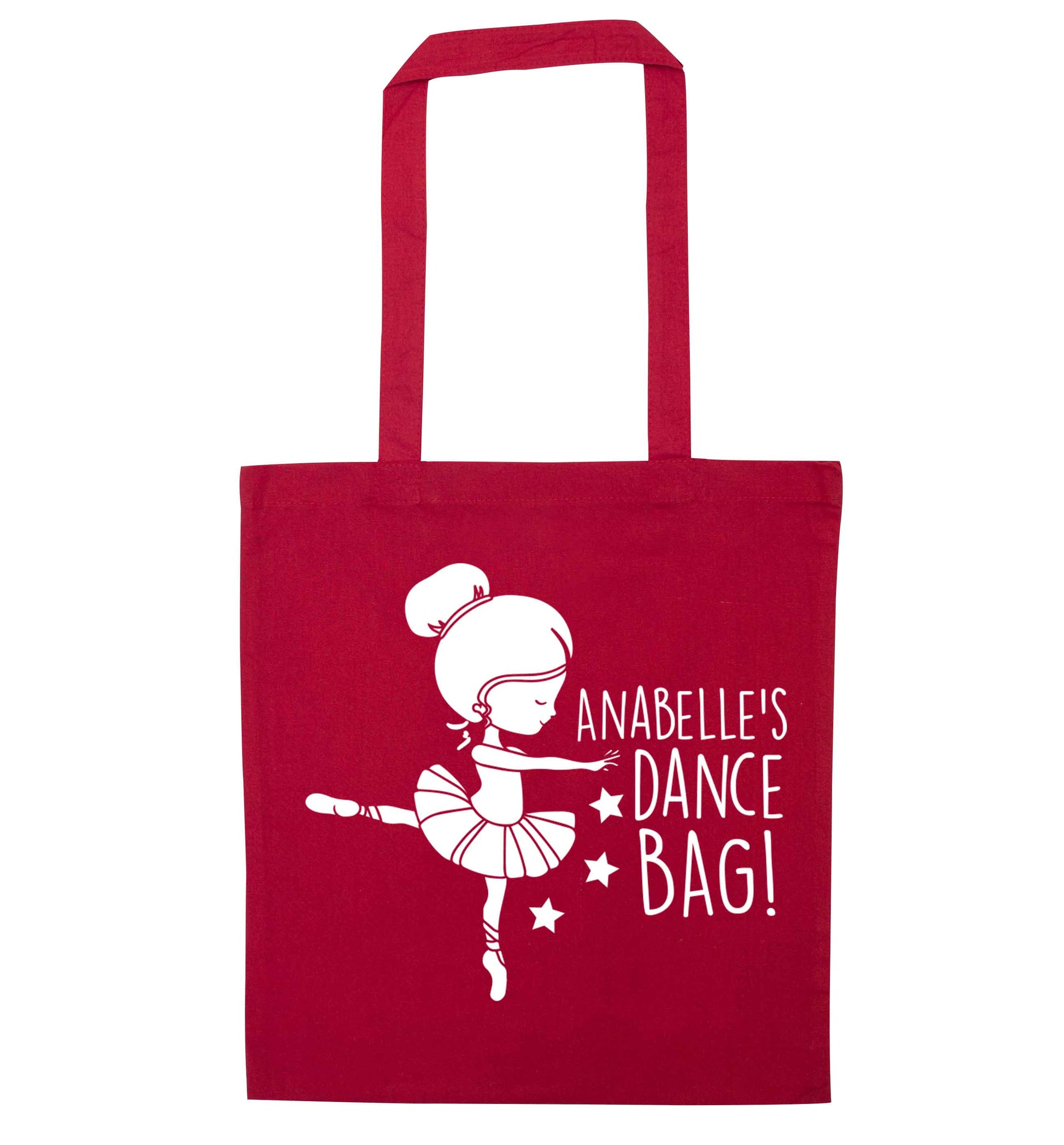 Personalised Ballet Dance Bag red tote bag