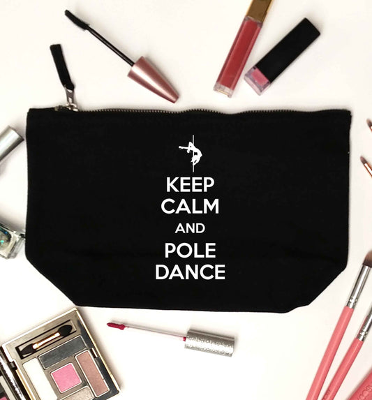 Best Things Happen Dancing black makeup bag